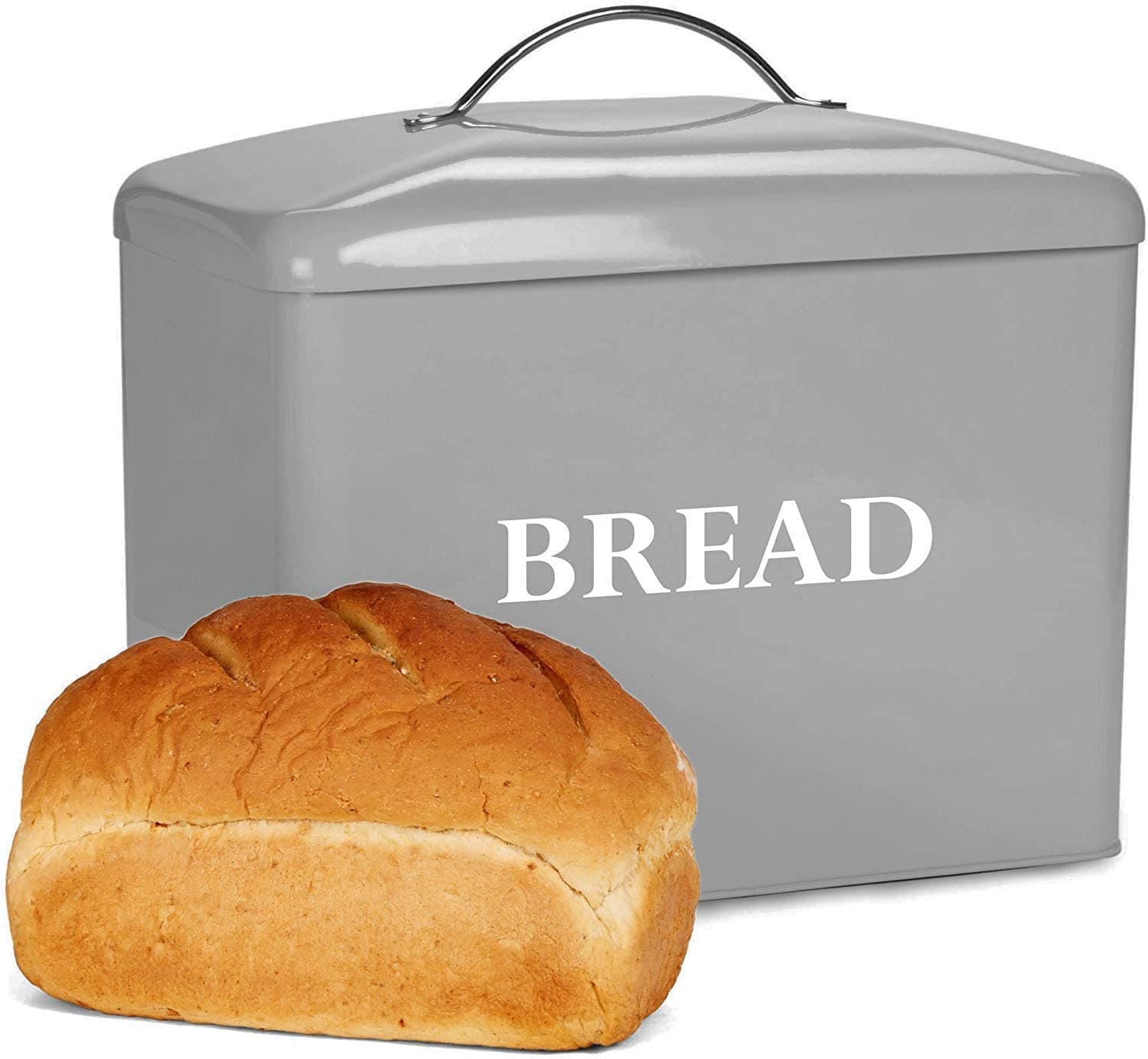 Retro Bread Bin – Large Bread Box for Kitchen Countertop, Vintage Metal Bread Storage with Lid – Stylish, Durable, and Spacious Bread Keeper to Keep Your Loaves, Buns & Pastries Fresh