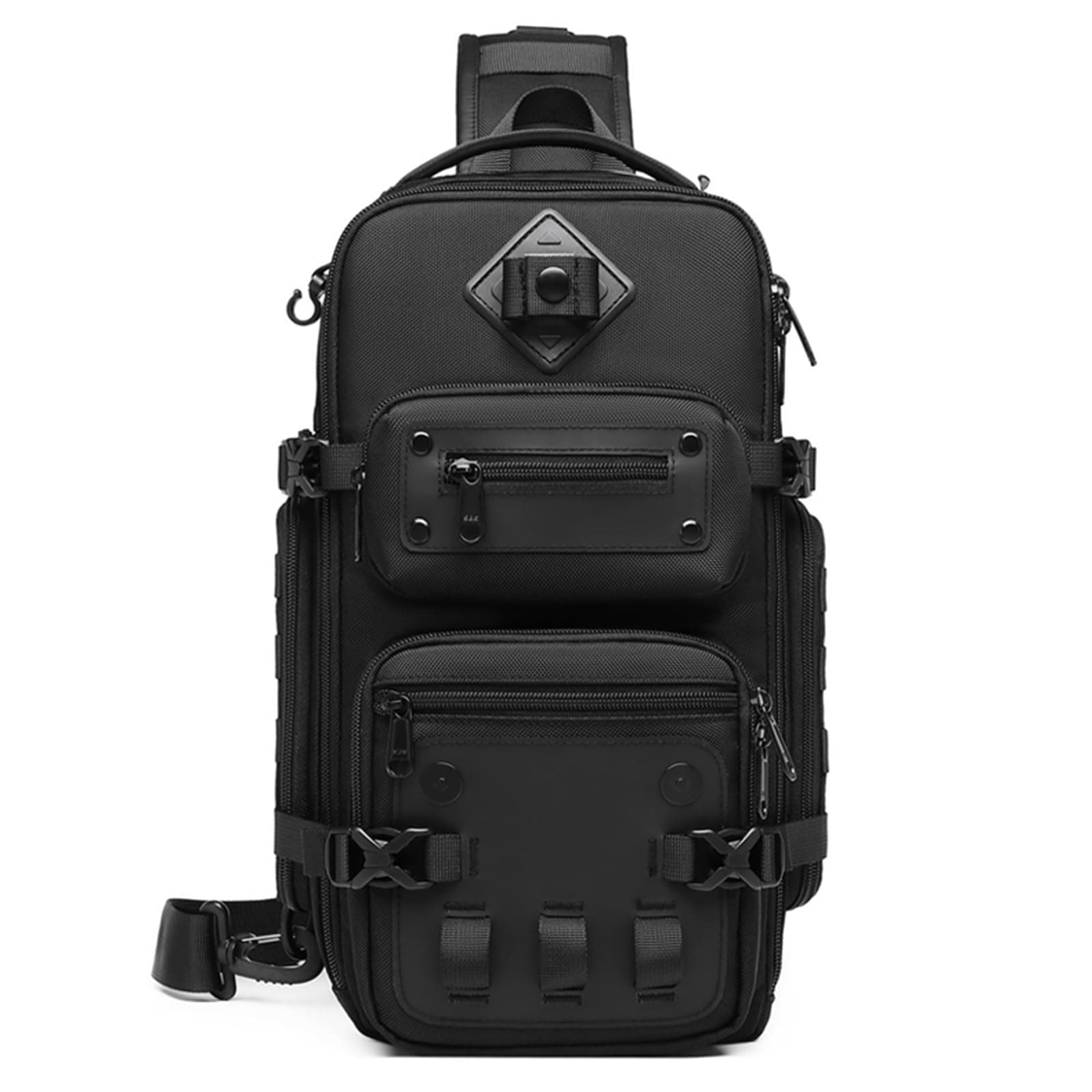 Sling Bag Tactical Sling Backpack Anti Theft Shoulder Crossbody Bag Water Resistant Travel Bag for 12.9 Inch Ipad