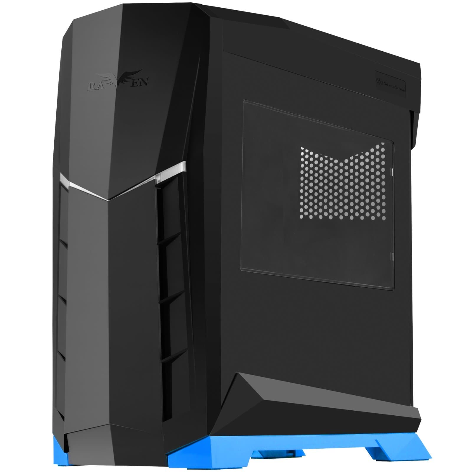 SilverStone Technology Raven X ATX Tower Case, Black & Blue, RVX01BA-W