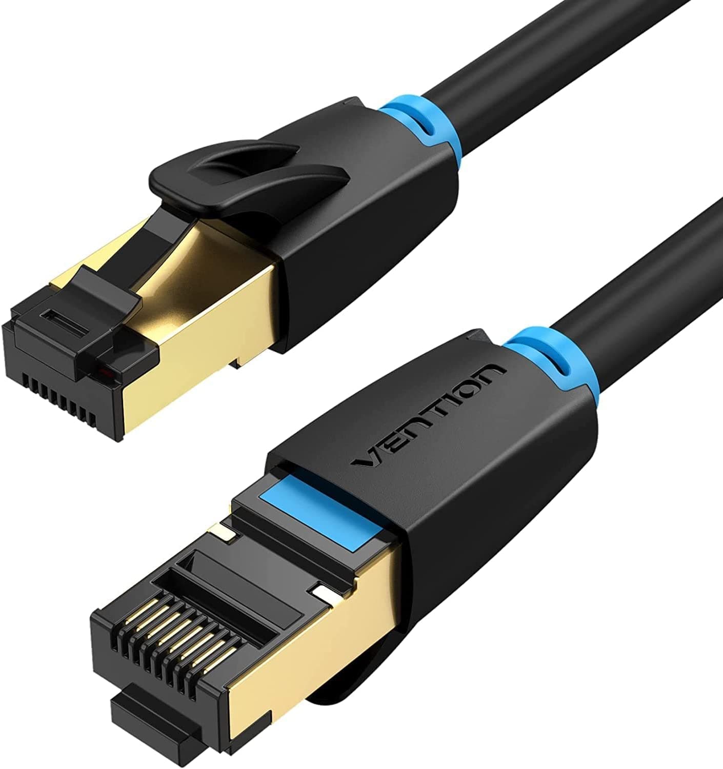 VENTION Cat 8 Ethernet Cable 40Gbps 2000MHz High Speed LAN Patch RJ45 Cable S/FTP Twisted Pair Network Cable for Switch, Router, Patch Panel, PS4, Xbox, Data Center (Cat.8 SSTP Round, 10 Meter)