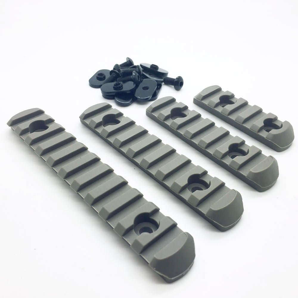 20mm RIS Polymer Rail Set for Magpul Style MOE - 4 Sections - Foliage Green
