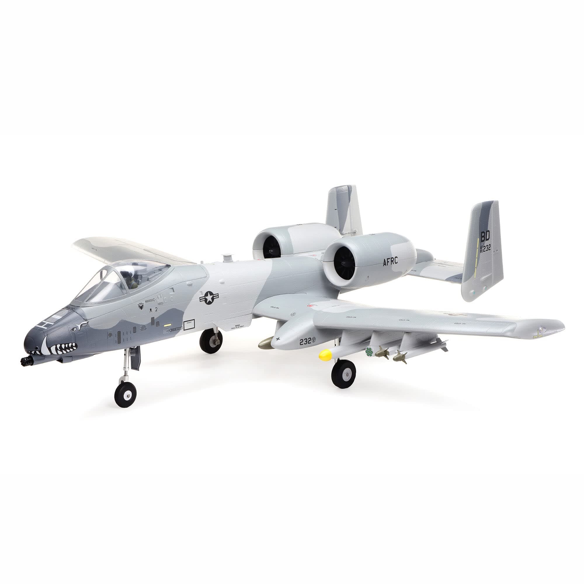 RC Airplane A-10 Thunderbolt II Twin 64mm EDF BNF Basic Transmitter Battery and Charger Not Included with AS3X and Safe Select EFL011500