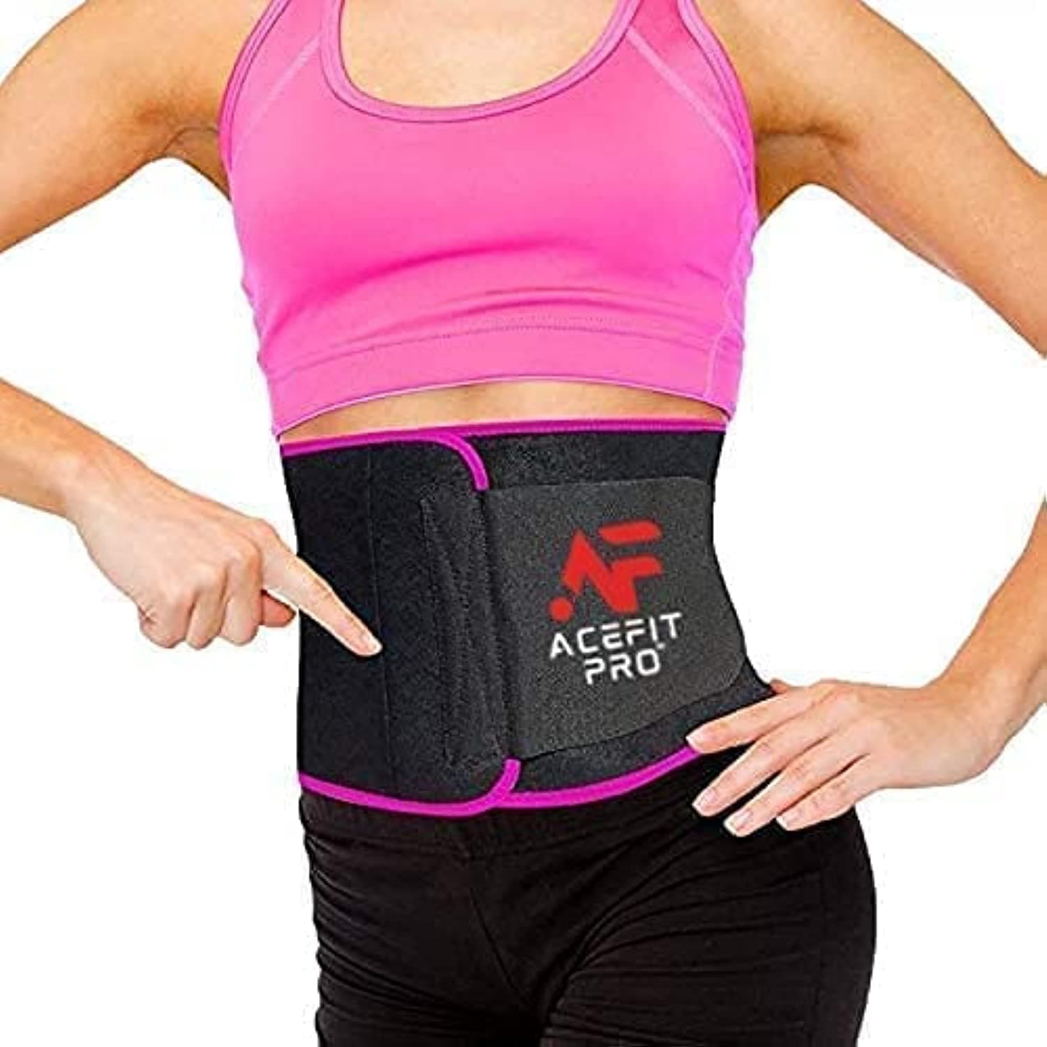 ACEFIT PRO[2023] Waist trainer for women & men workout, trimmer for weight loss, gym essentials in lower belly fat work out belly burner home workout shaper sweat band exercise for abs