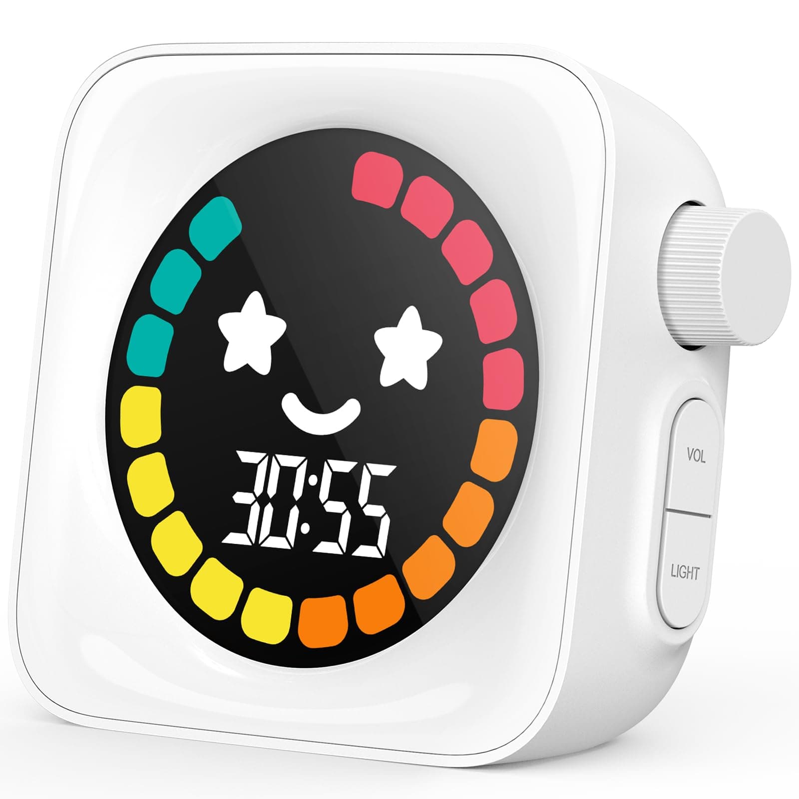 Visual Timer, 99 Minute Digital Kitchen Desk Timer for Office Supplies Home Productivity Management Tool Countdown Count Up, White