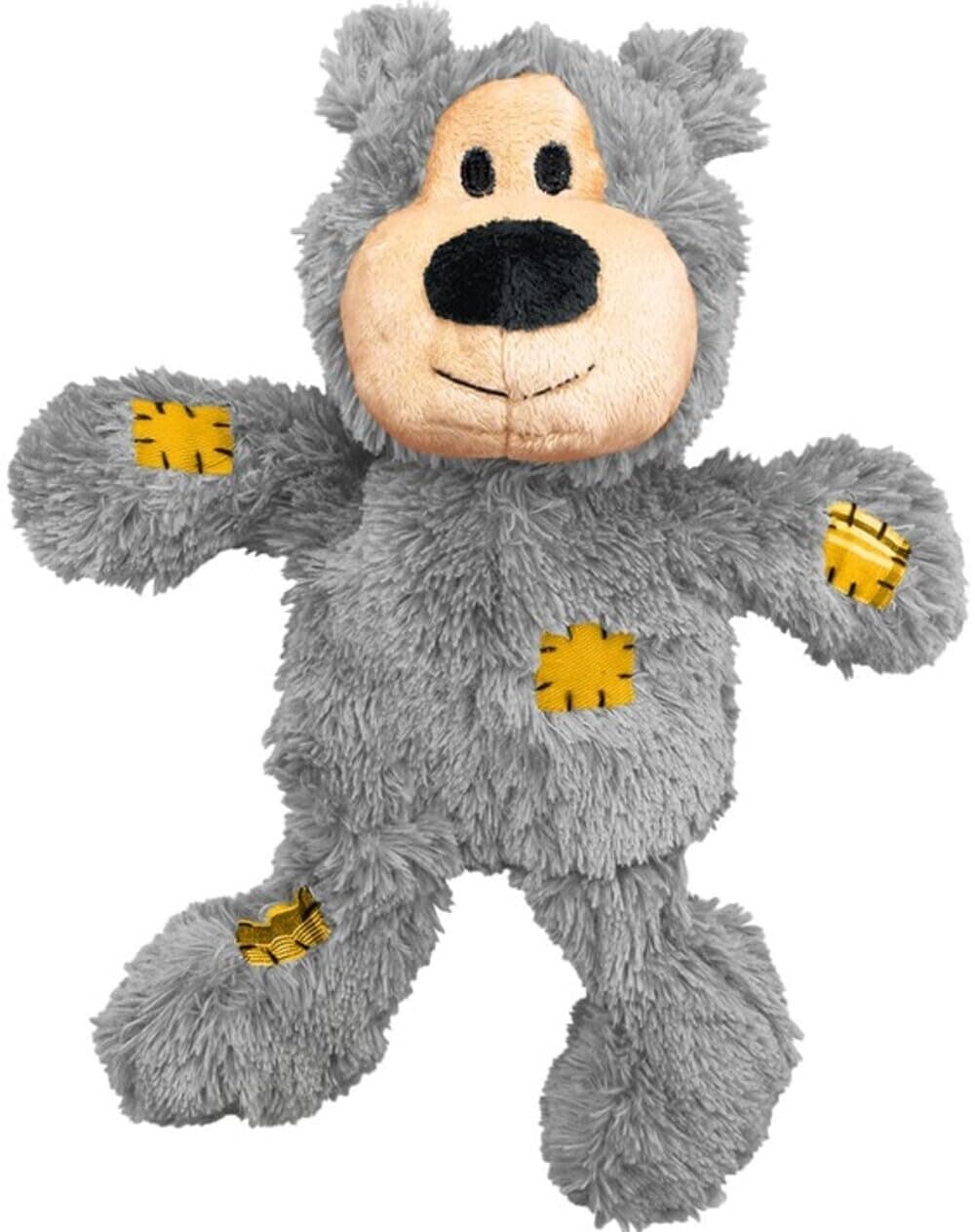 Wild Knots Bears - Durable Dog Toys with Internal Knotted Ropes and Minimal Stuffing for Less Mess (Assorted Colors) (Medium/Large (2 Pack))