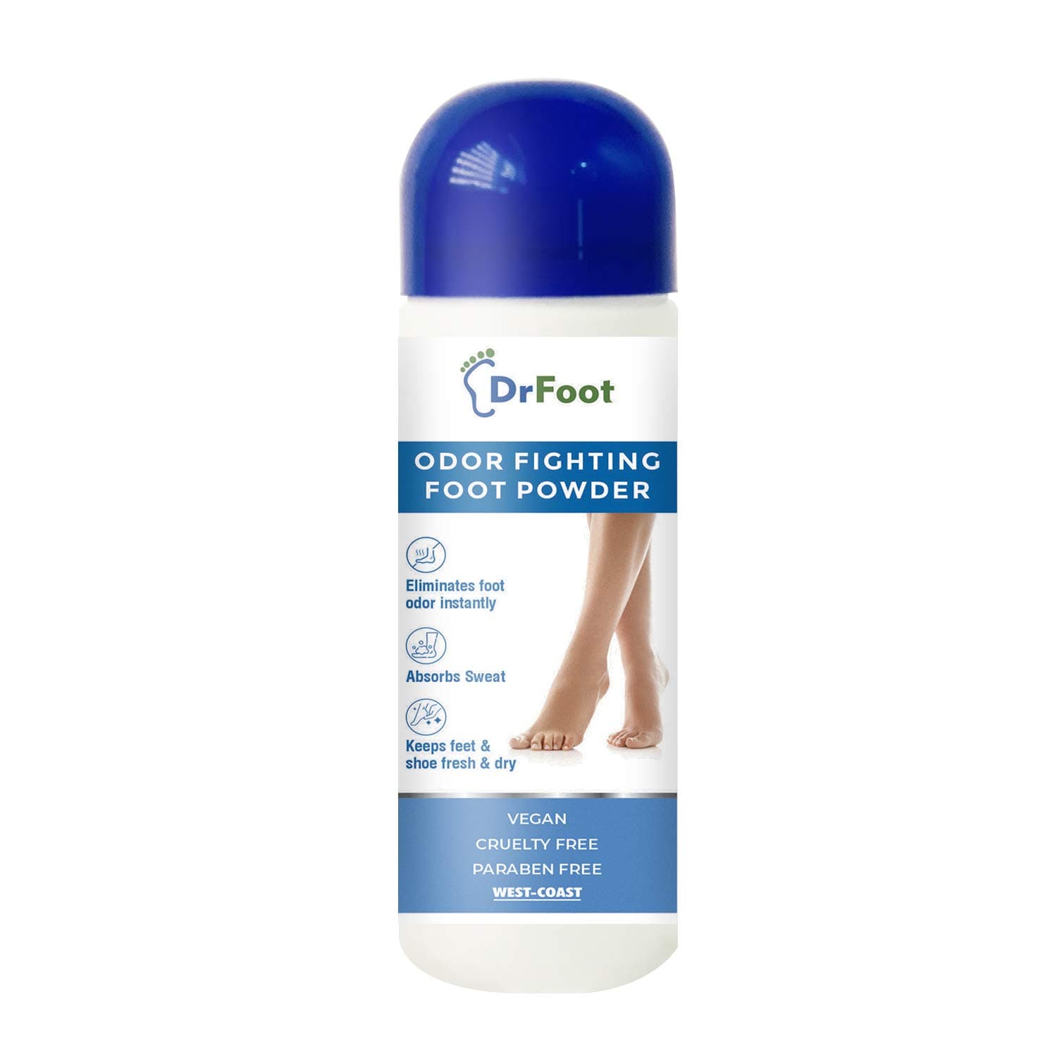 Dr Foot Odor Fighting Foot Powder Eliminates Foot Odor Instantly, Keeps Feet Shoes Fresh & Dry 100Gm