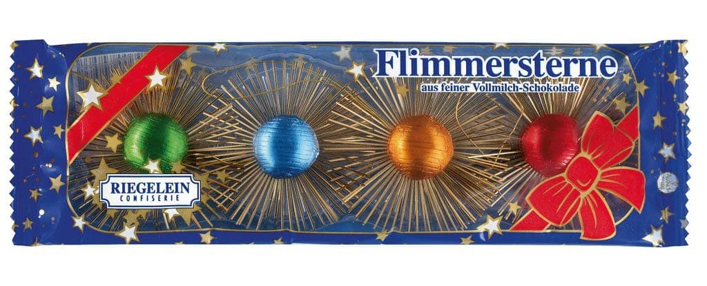 Riegelein Flimmersterne / Milk Chocolate Ornaments ( 40 g )