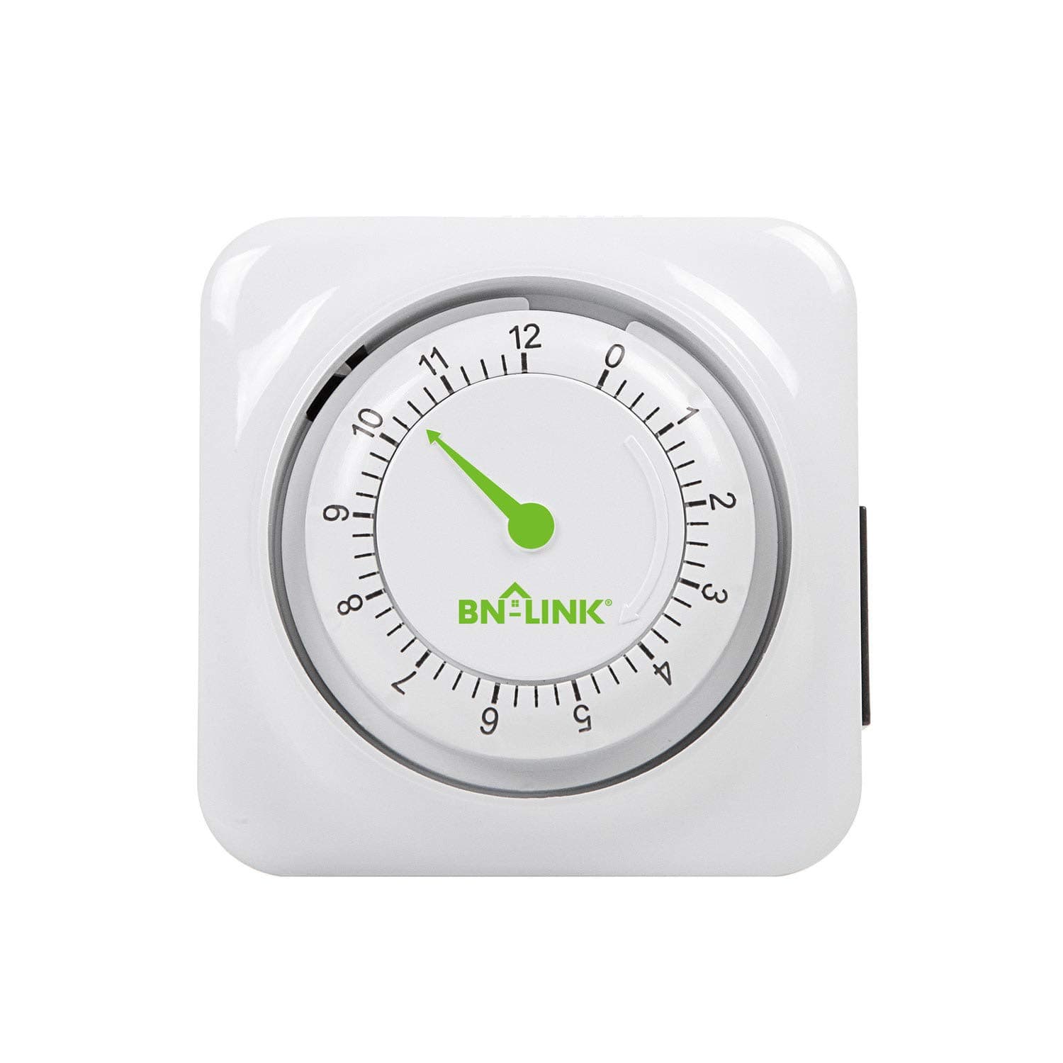 12 Hour Indoor Mechanical Accurate Countdown Timer, 3-Prong Grounded Outlet, 15 Minute Increments, Energy Saving for Kitchen, Phone Charger, Lamps, Holiday Decoration 1875W, 1/2 HP, ETL Listed