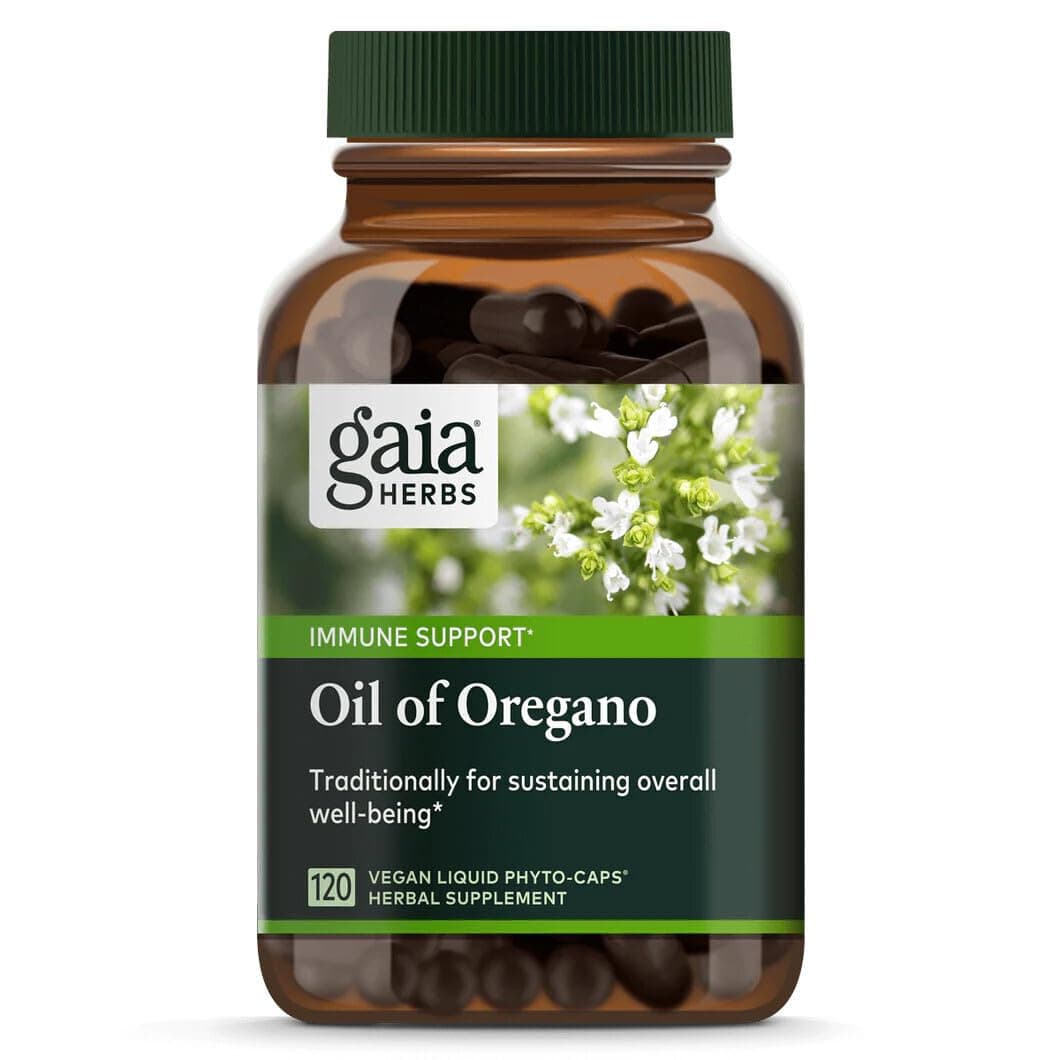 Gaia Herbs Oil of Oregano, Vegan Liquid Phyto Capsules - Immune and Intestinal Support Supplement for Healthy Digestive Flora, 120-Count (Pack of 1)
