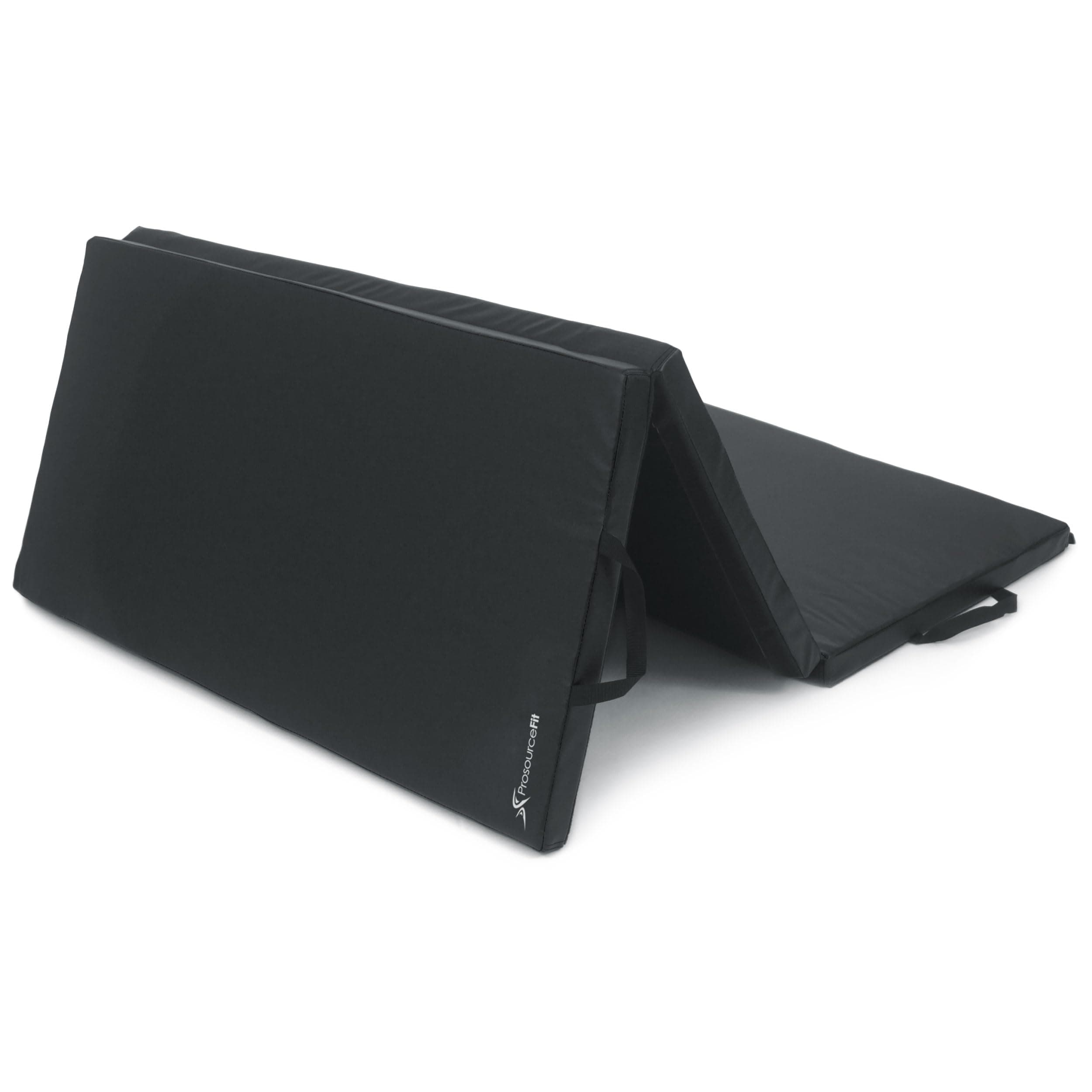 ProSource tri-fold Folding Thick Exercise Mat 6'x2' or 6'x4' with Carrying Handles for Tumbling, Martial Arts, Gymnastics, Stretching, Core Workouts