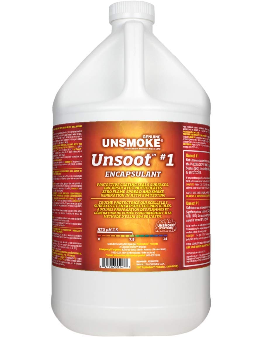 Unsoot #1 Encapsulant, Professional Protective Coating for Soot and Particles, 1 Gal