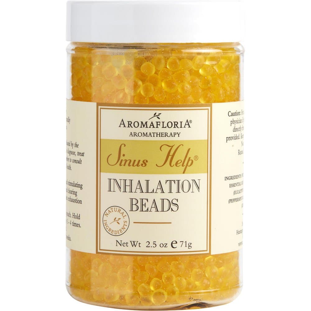 SINUS HELP by Aromafloria INHALATION BEADS 2.5 OZ BLEND OF EUCALYPTUS, PEPPER... (Package of 6 )