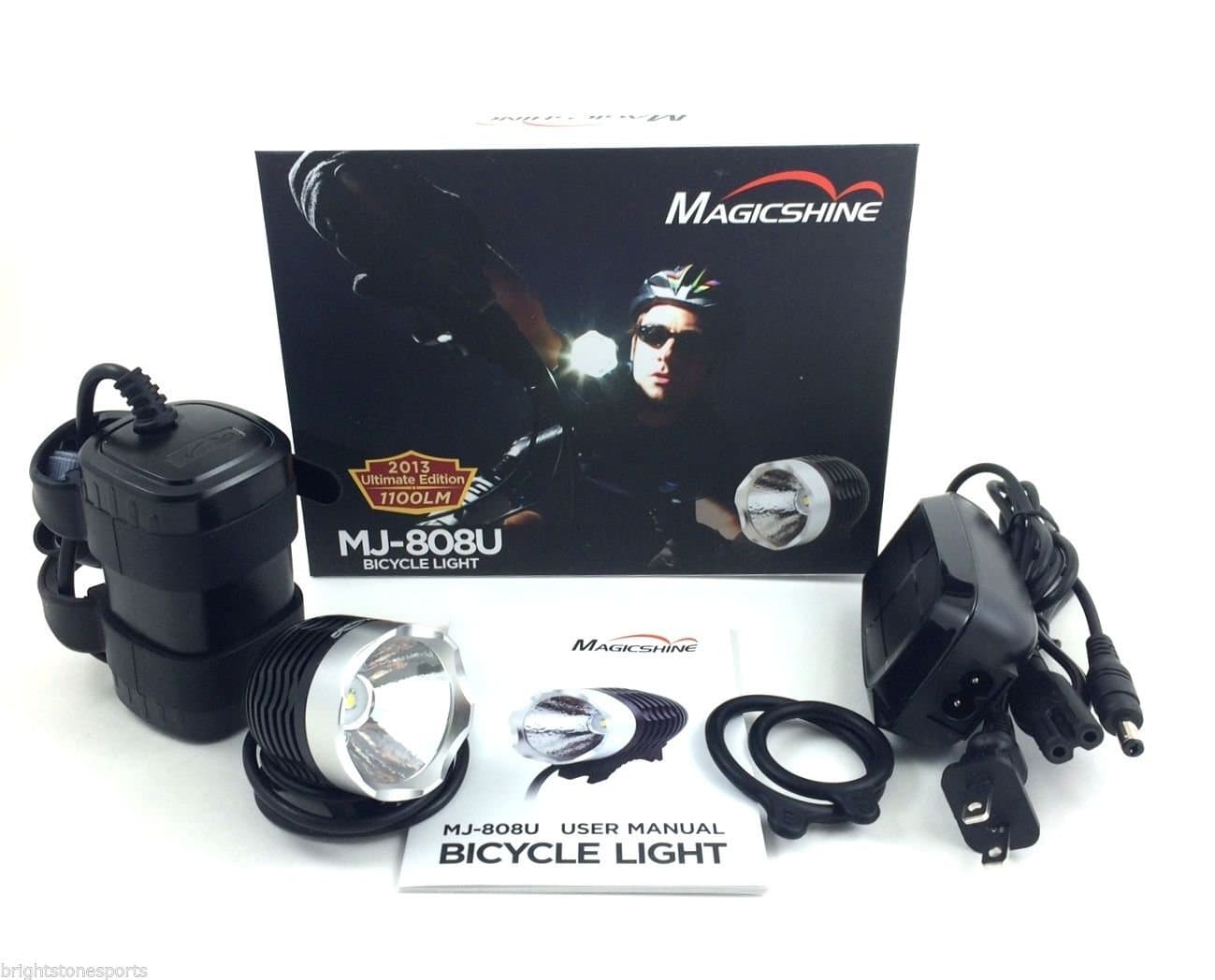 MagicShine MJ808U 3 mode 1100 Lumen Bike Light New 6038 battery - free ext cable