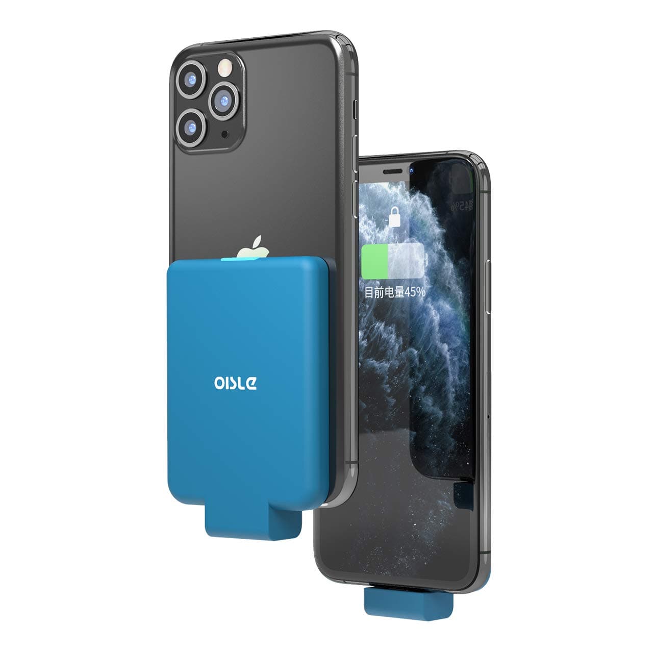 Mini Power Bank 4500mAh External Battery Pack Draft Portable Charger Ultra-Compact High-Speed LED Indicador Compatible for iPhone 11/12/13 Mini/pro/pro max X/Xs,8/8+/7/7+,/6-Blue