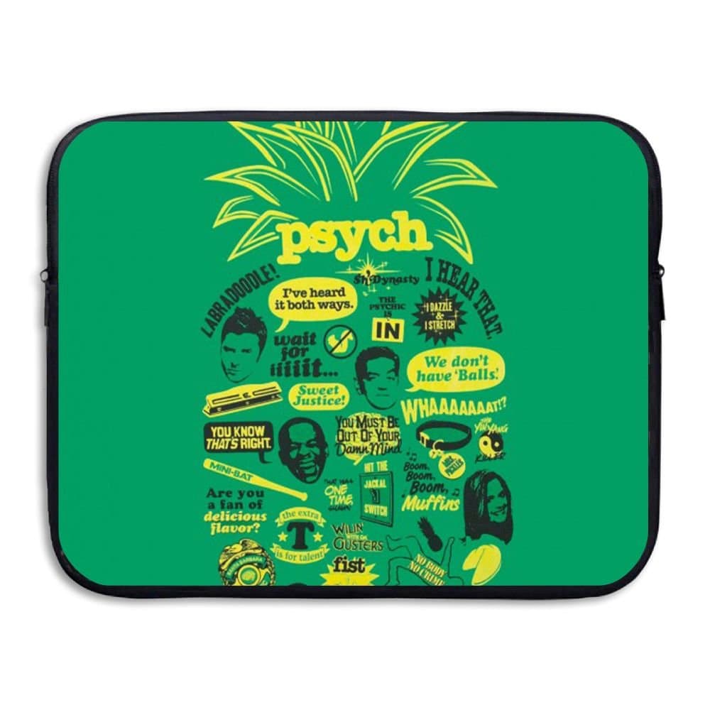 Psych Pineapple Quote Mash Up Briefcase Handbag Case Cover For 13-15 Inch Laptop, Notebook, MacBook Air/Pro