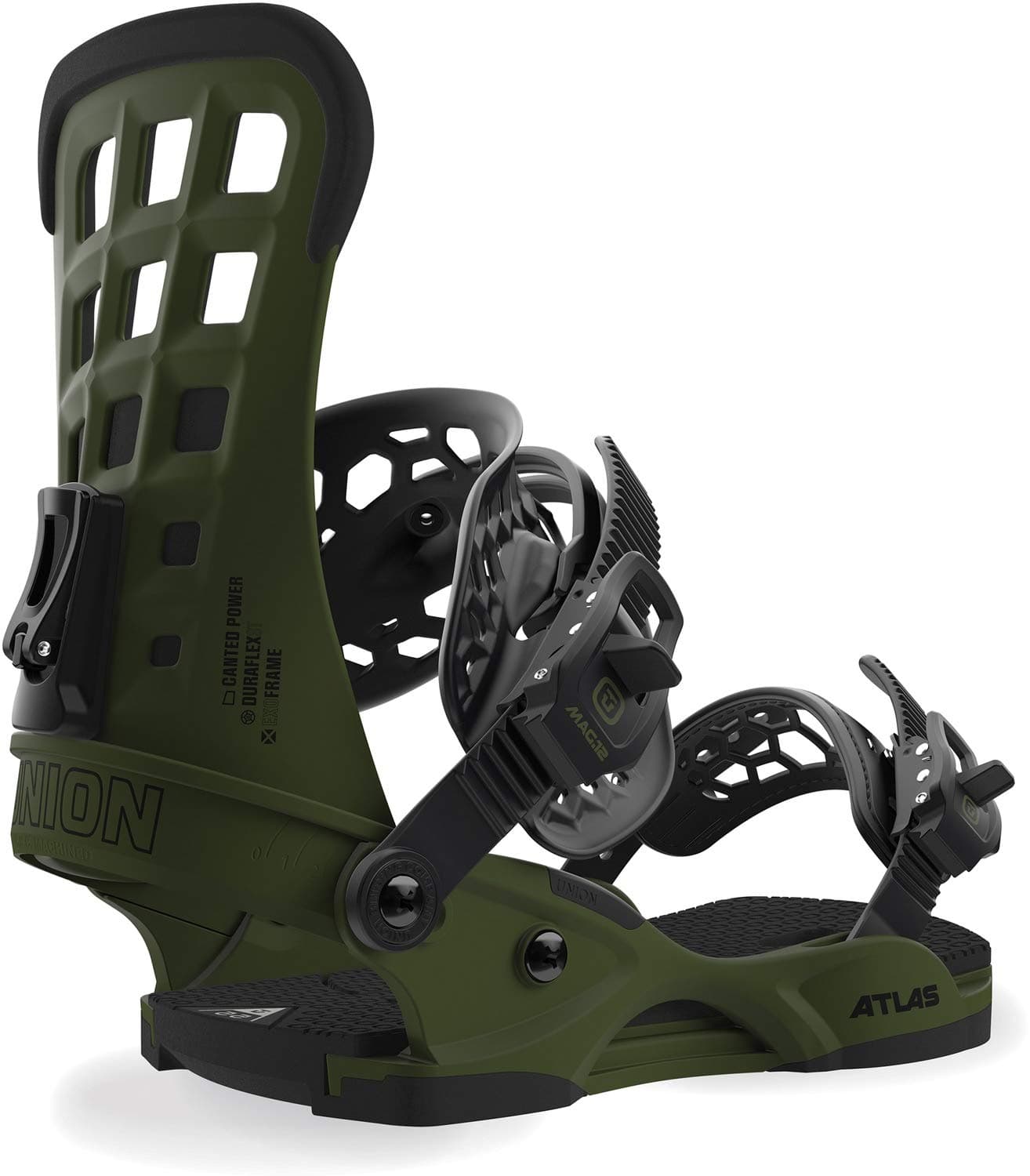 Union Atlas Snowboard Bindings Matte Green Mens Sz M (7-10)