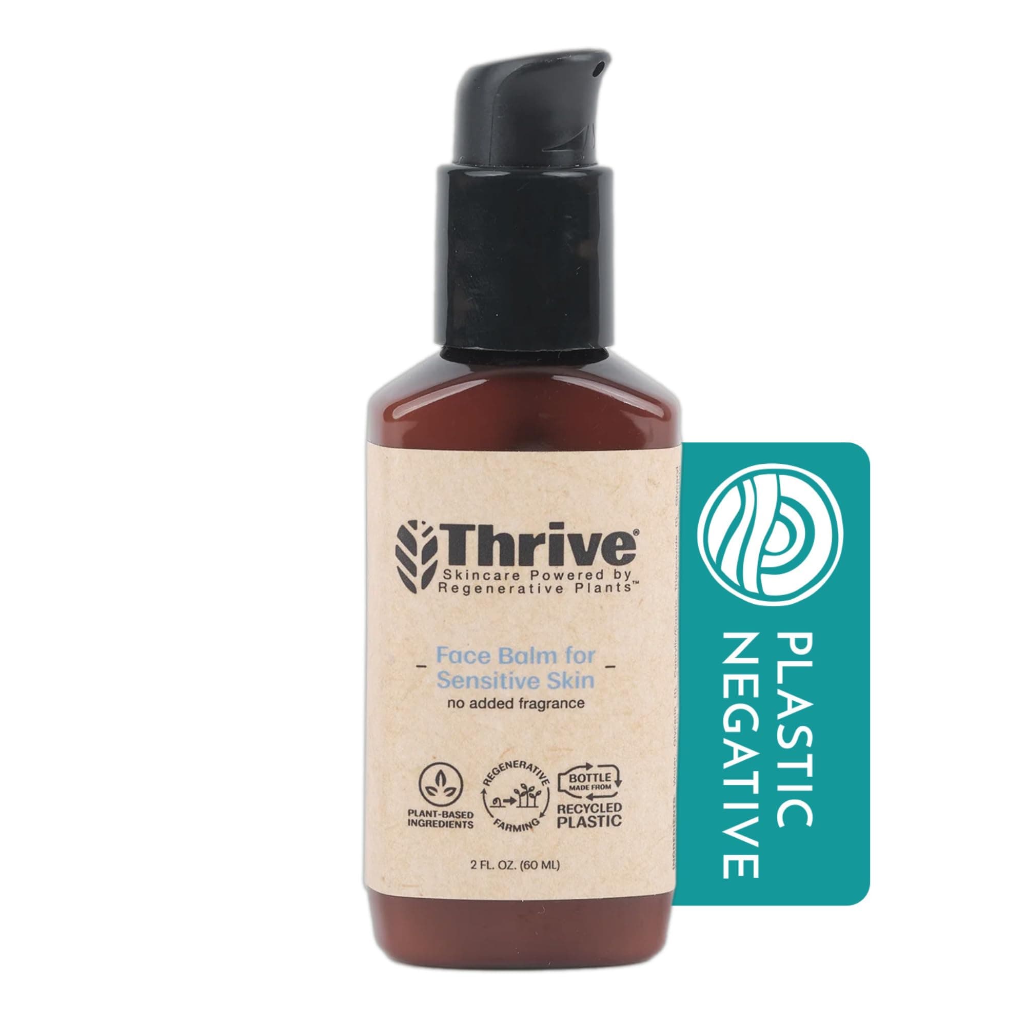 Thrive Natural Care All Natural Face Cream for Sensitive Skin - Facial Moisturizer Restores, Protects Skin & Helps Soothe Irritation, Face Lotion for Women & Men with Natural & Organic Ingredients