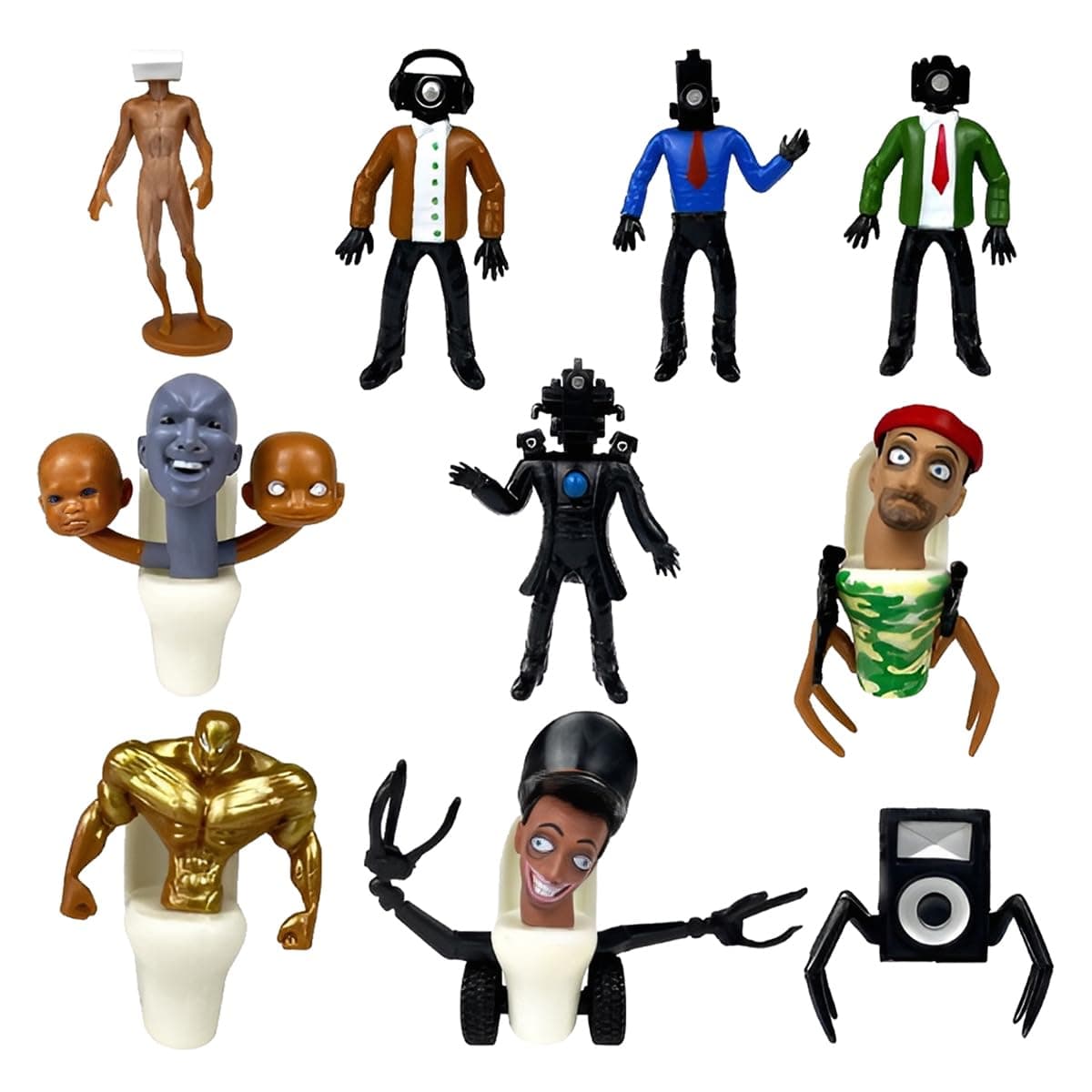 BSNRDX Skibidi Toilet Toy Figures Set,Collectible Anime Figures,Toys And Games For Endless Entertainment,For Kids Who Love Anime And Adventure Fun Stuff For Kids Ages 8-13