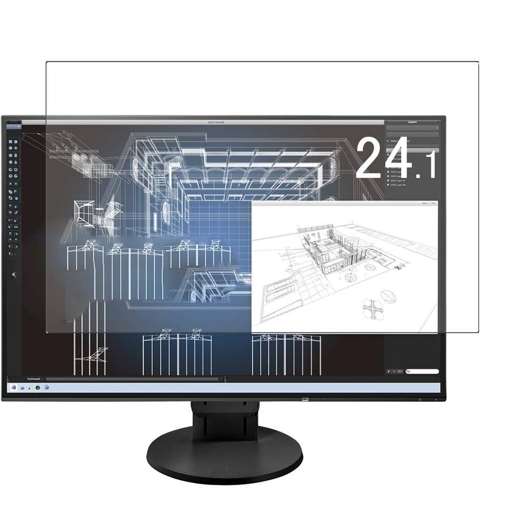 Vaxson 2-Pack Anti Blue Light Screen Protector, compatible with EIZO FlexScan 24.1" EV2456-RBK-RWT / EV2455 / EV2455-BK / EV2455-GY, Blue Light Blocking Film TPU Guard [ NOT Tempered Glass ]