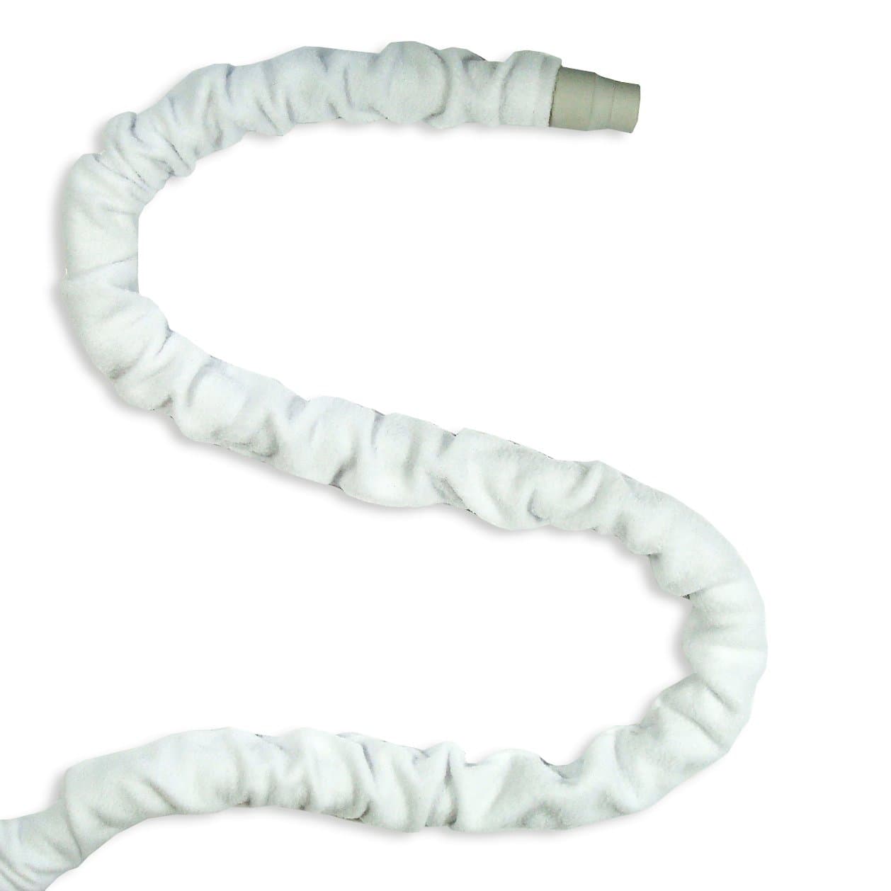 CPAP Hose Covers - Made in The USA - Soft Fleece CPAP Tube Cover with No Zipper and Ties - 9 ft. Long BiPAP & CPAP Insulated Hose Cover for 6 ft. & 8 ft. by Designs by DaVal (White)