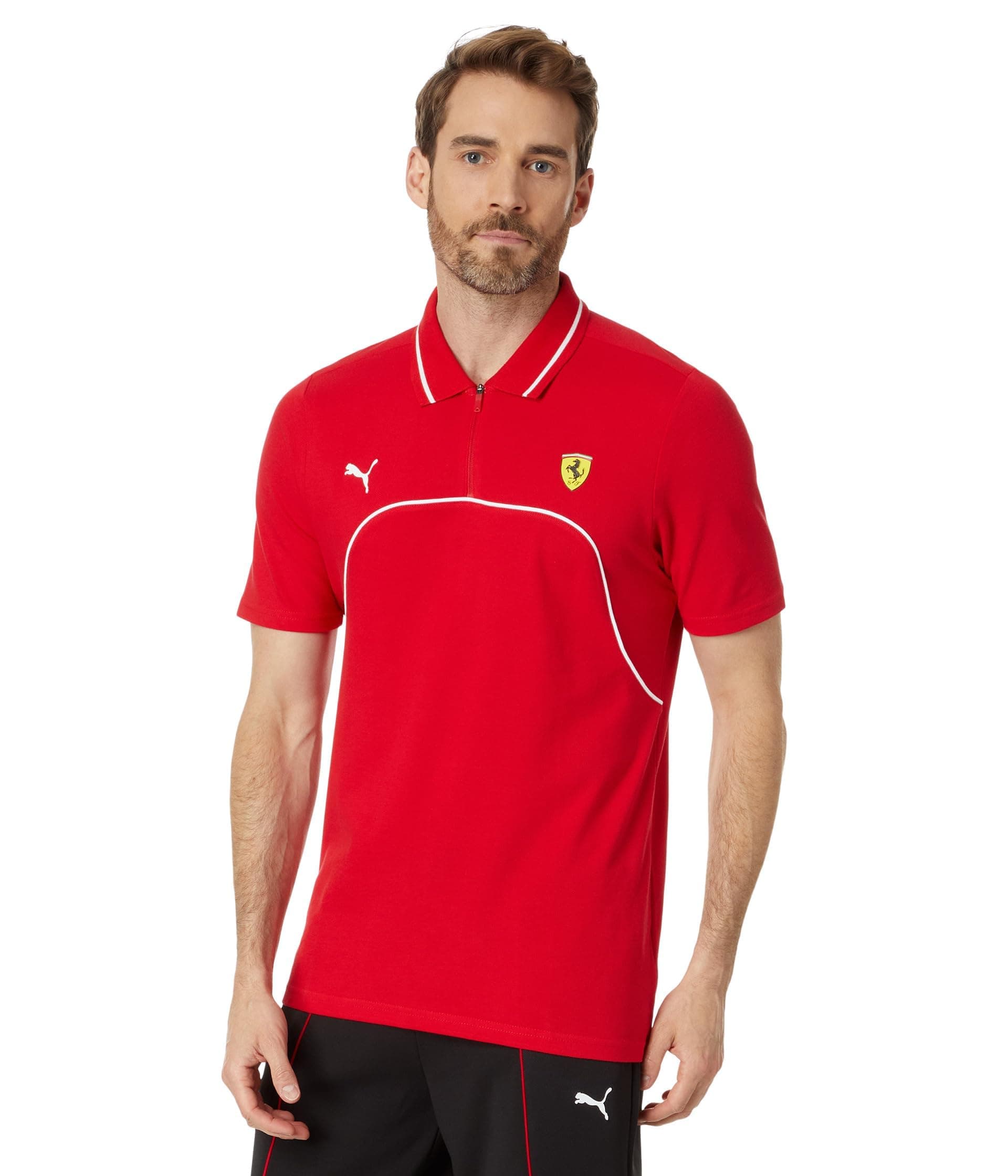 PUMA Men's Standard Scuderia Ferrari Race Polo Shirt, Rosso Corsa, Medium