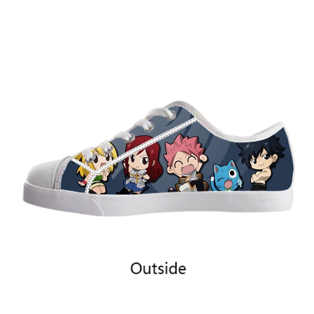 Custom Fairy Tail Girl's Canvas Shoes US4 Fashion Shoes for Girl