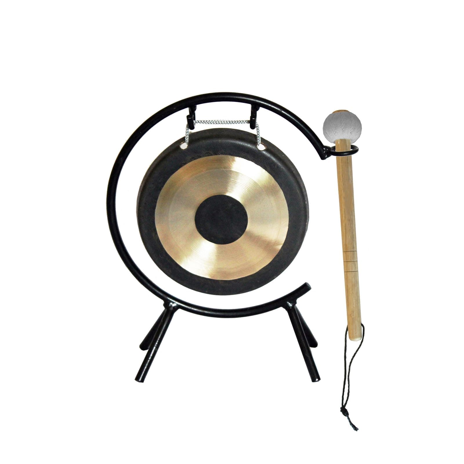 Arborea Mini 6" Chau Gong With Stand & Mallet - Desktop Percussion Instrument for Sound Healing, Home or Office - Hand Selected for Quality