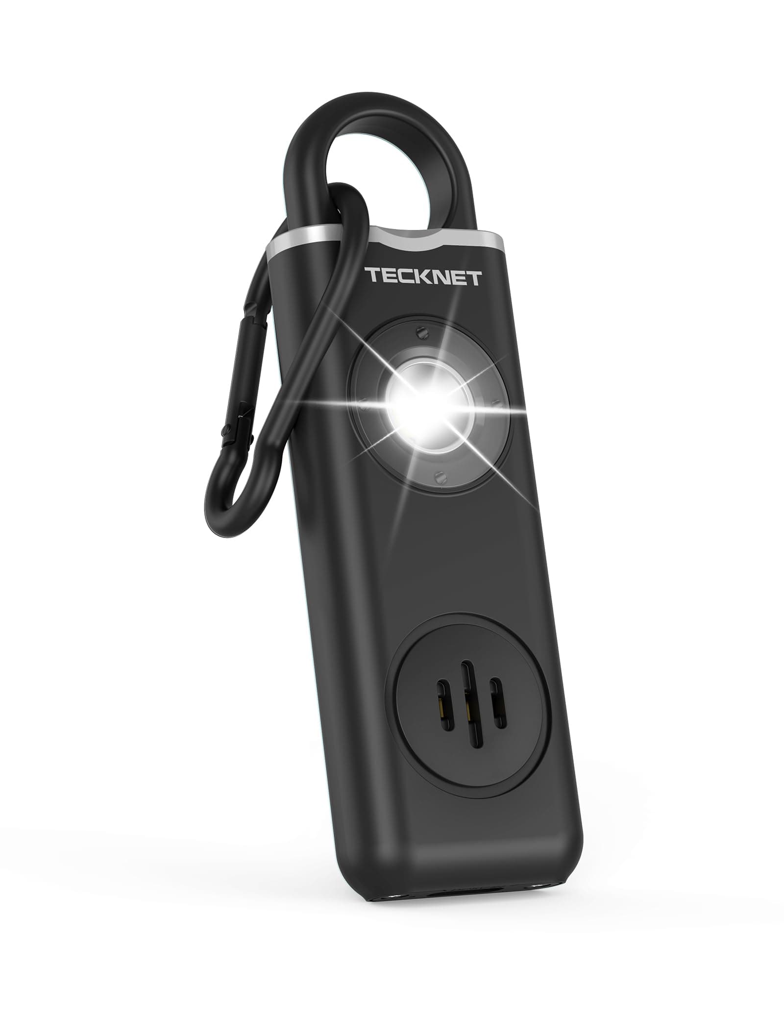 TECKNET Portable Personal Safety Alarm for Women (Alarm, Deep Black)
