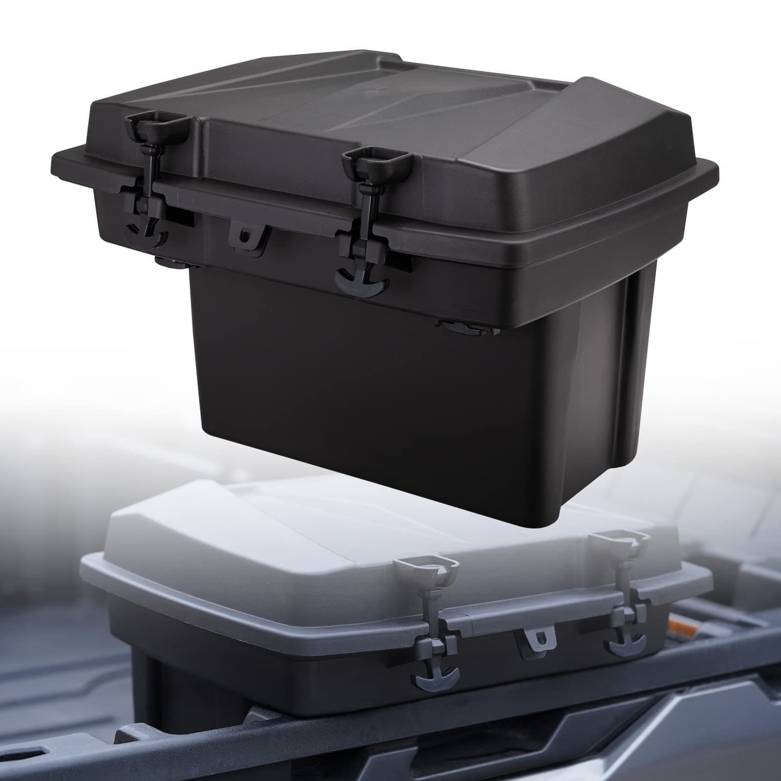 A & UTV PRO Removable Cargo Storage Box, Compatible with 2016-2023 Can Am Defender Max HD5 HD8 HD10 /Commander 2021-2023, Bed Trunk Tool Storage Bin Box Container with Lid Accessiories