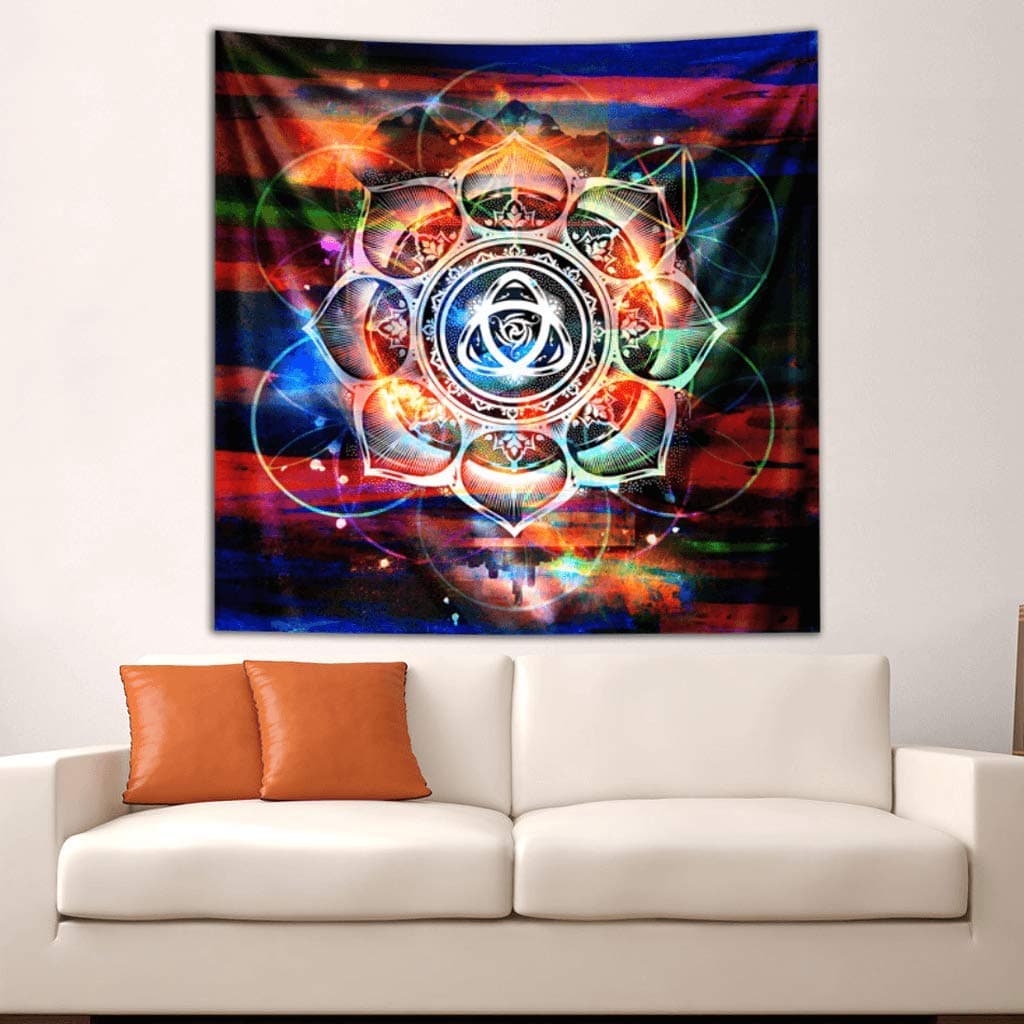 Third Eye Tapestries “Theory of Harmony” Wall Tapestry by DubFx - Psychedelic Art Tapestry - Hanging Modern Art Tapestry