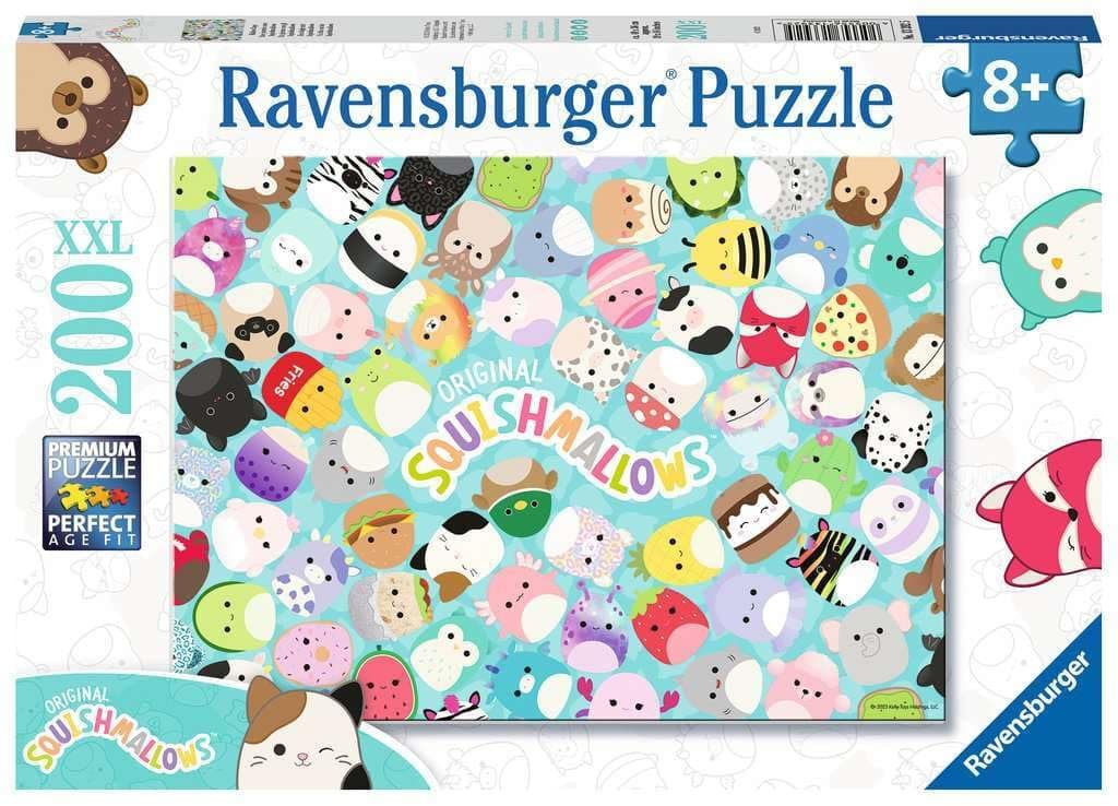 Ravensburger Squishmallows 200 Piece Jigsaw Puzzle for Kids Cute Colorful Character Collage Premium Quality Cardboard Pieces Encourages Focus Creativity Hand Eye Coordination and Family Fun