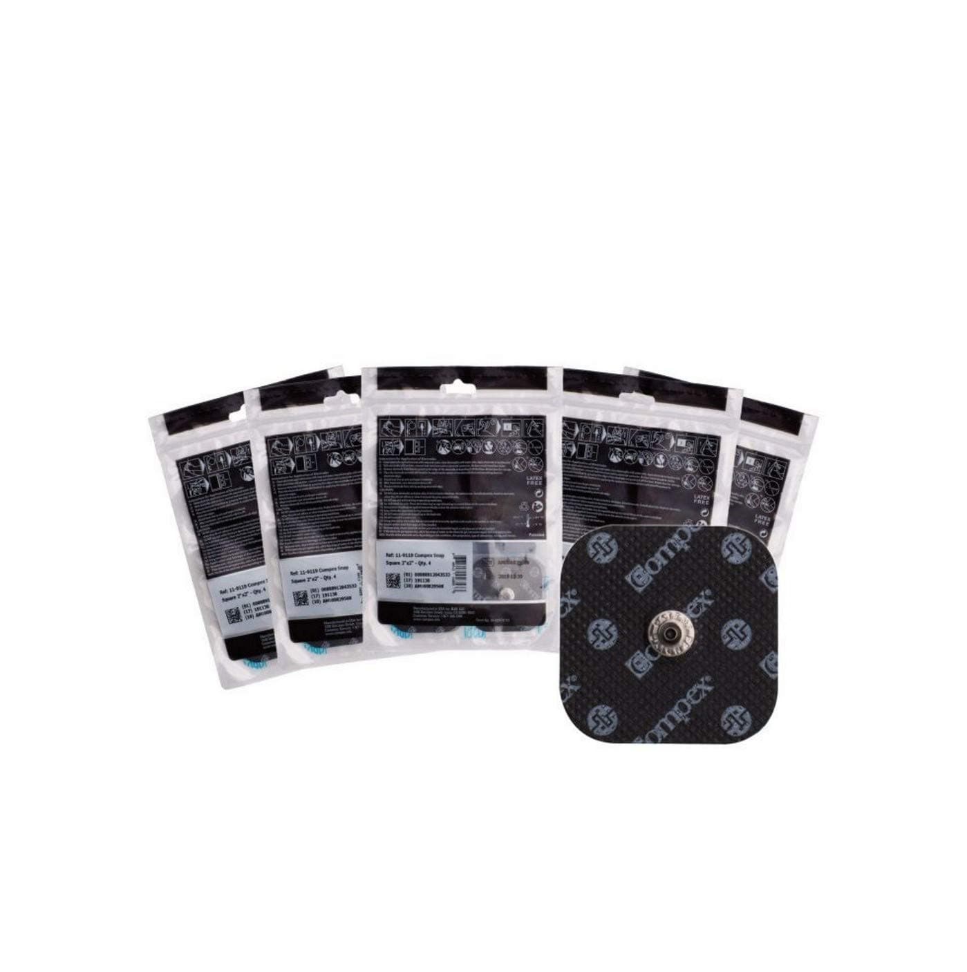 Compex Performance Electrodes Easy Snap Set 2 Units 2 In X 2 In Pack Of 5 Sets
