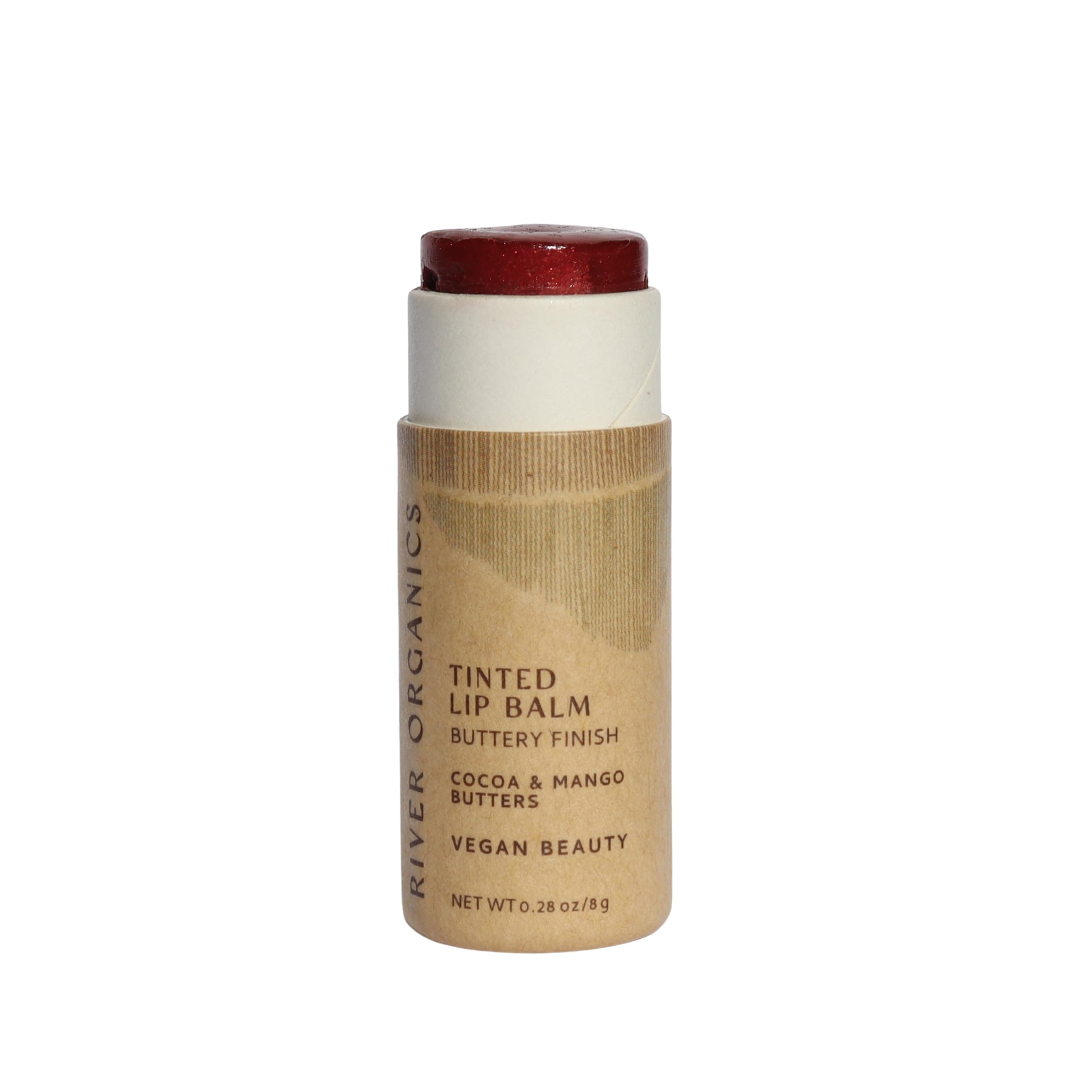 Tinted Lip Balm – Rouge | Vegan, Plastic-Free, Long-Lasting, Organic, Zero-Waste 0.28 OZ