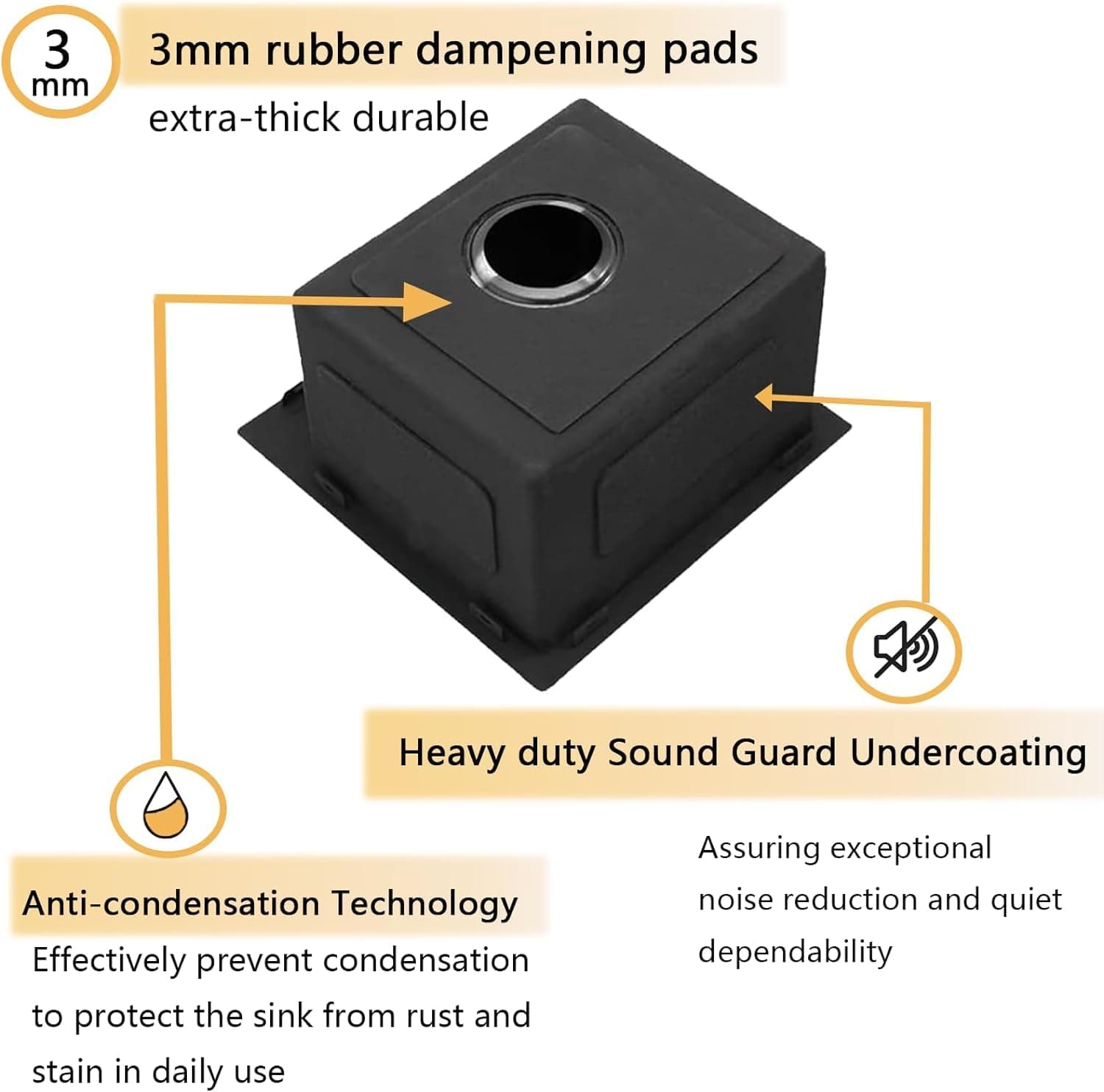 13 x 15 Inch Topmount RV Small Kitchen Sink