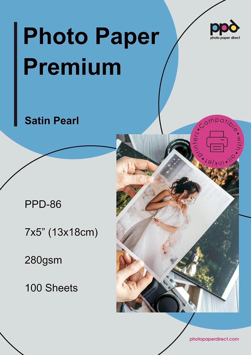 PPD Super Premium Satin Inkjet Photo Paper 255gsm / 68lb Pack of 100