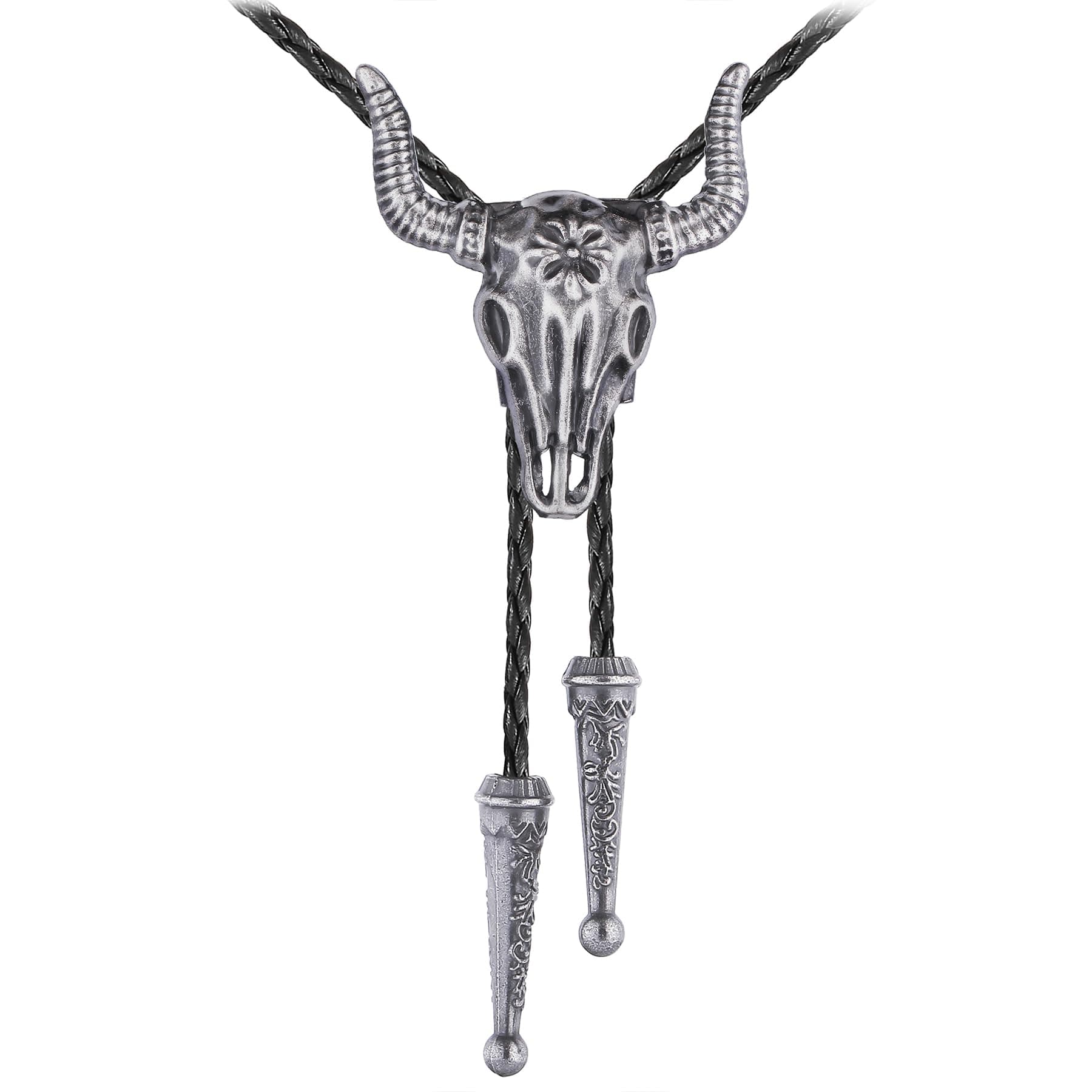 GelConnie Native American Bolo Tie Rodeo Cowboy Leather Necktie Western Necklace Costume Accessories for Men,Women