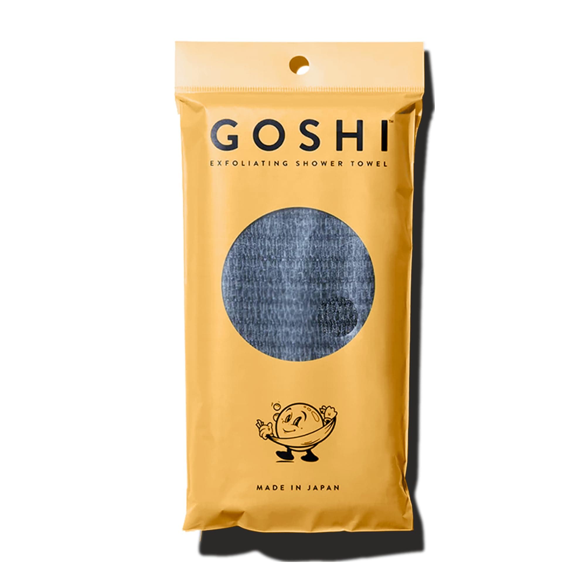 GOSHI Exfoliating Shower Towel - Rip-Resistant Exfoliating Washcloth for All Skin Types - Made in Japan