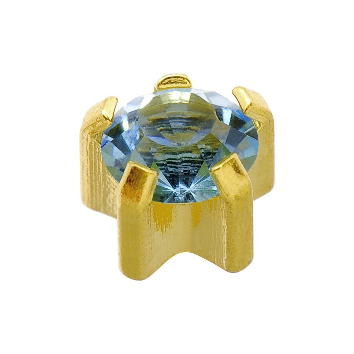 CaflonCaflon Blu 24 Carat Gold Plated Clawset March Birthstone Studs