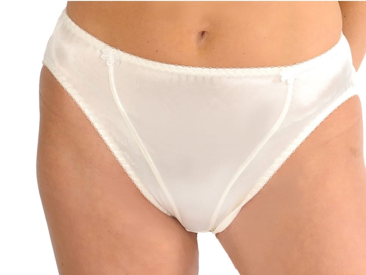 Silhouette Lingerie 'Sirena' Satin Brief (9203) (2XL (18), Pearl)