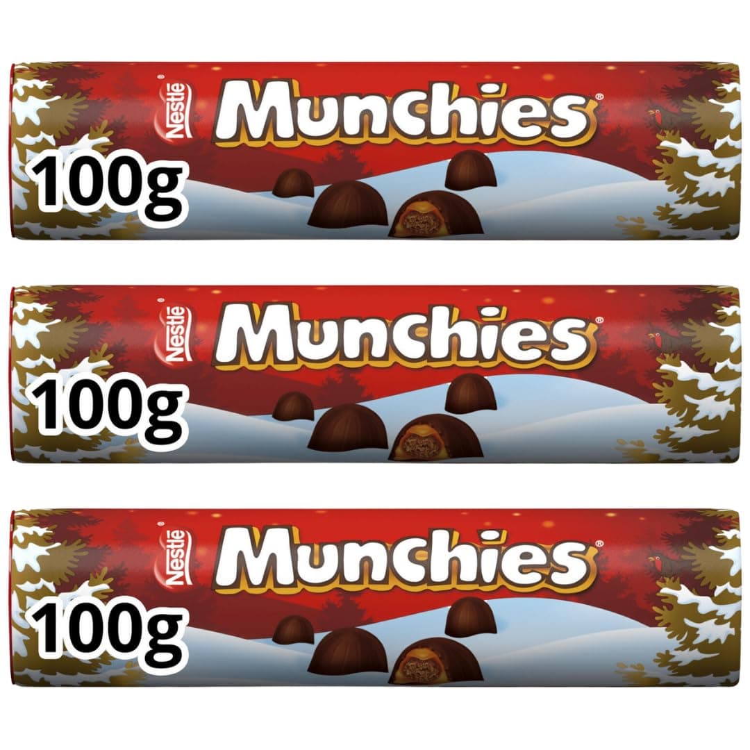 Sweet Treat Bundle with Munchies Milk Chocolate & Caramel Giant Tube 100g (3 Pack)