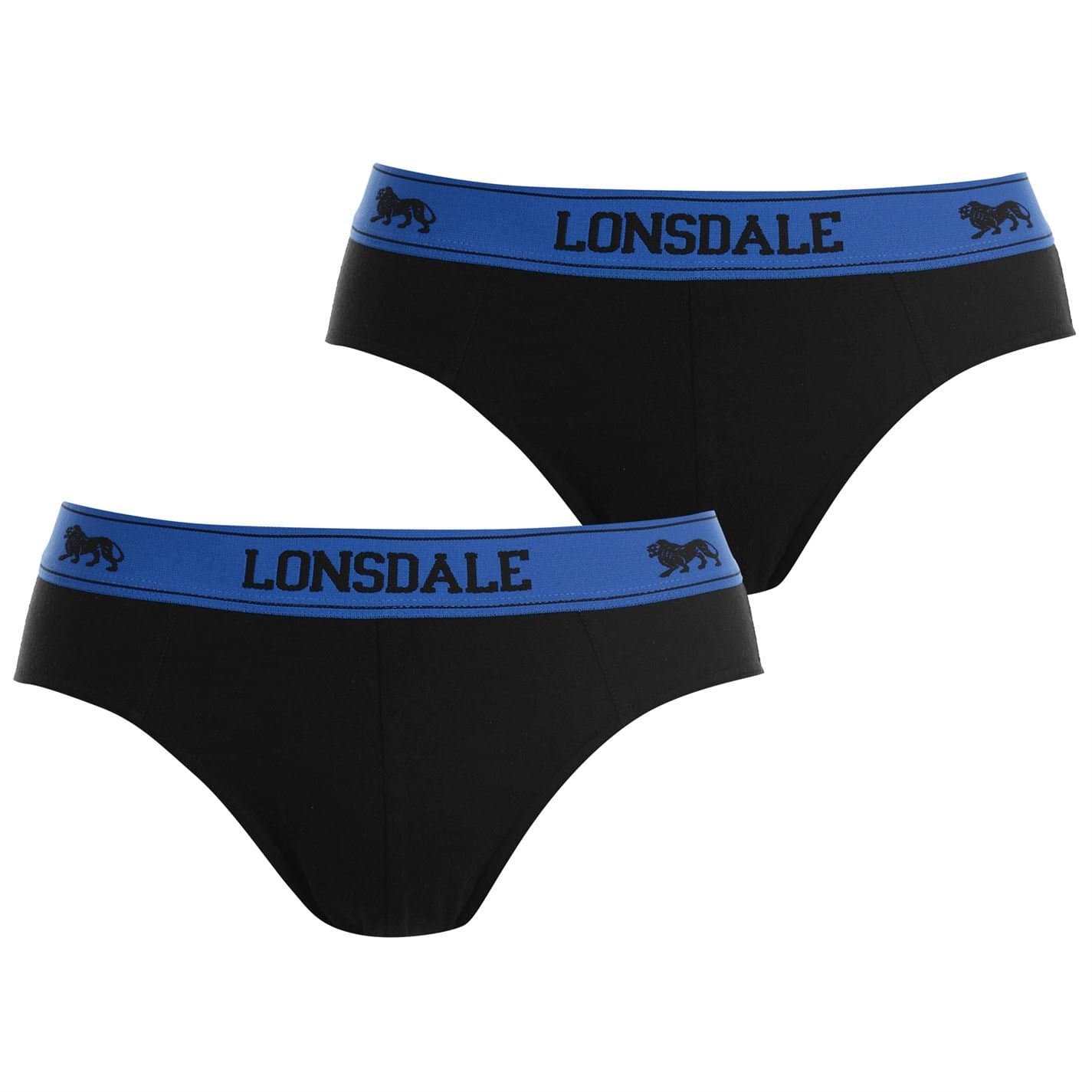 LonsdaleMens 2Pk Brief Underwear Briefs Elasticated Waist