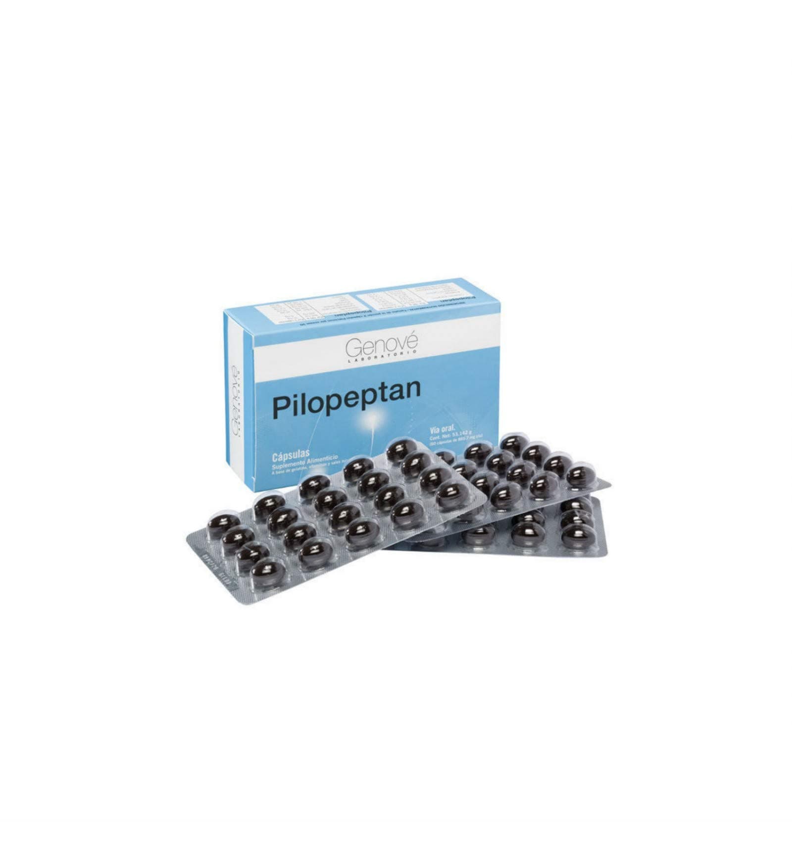 GENOVÉPilopeptan 60 Capsules - Hair Care - Treatment to Stop Hair Loss - Hair Regrowth Treatment For Women and Men - Vitamins - Provide Nutrients To Your Hair To Stop Hair Loss - Active Ingredients