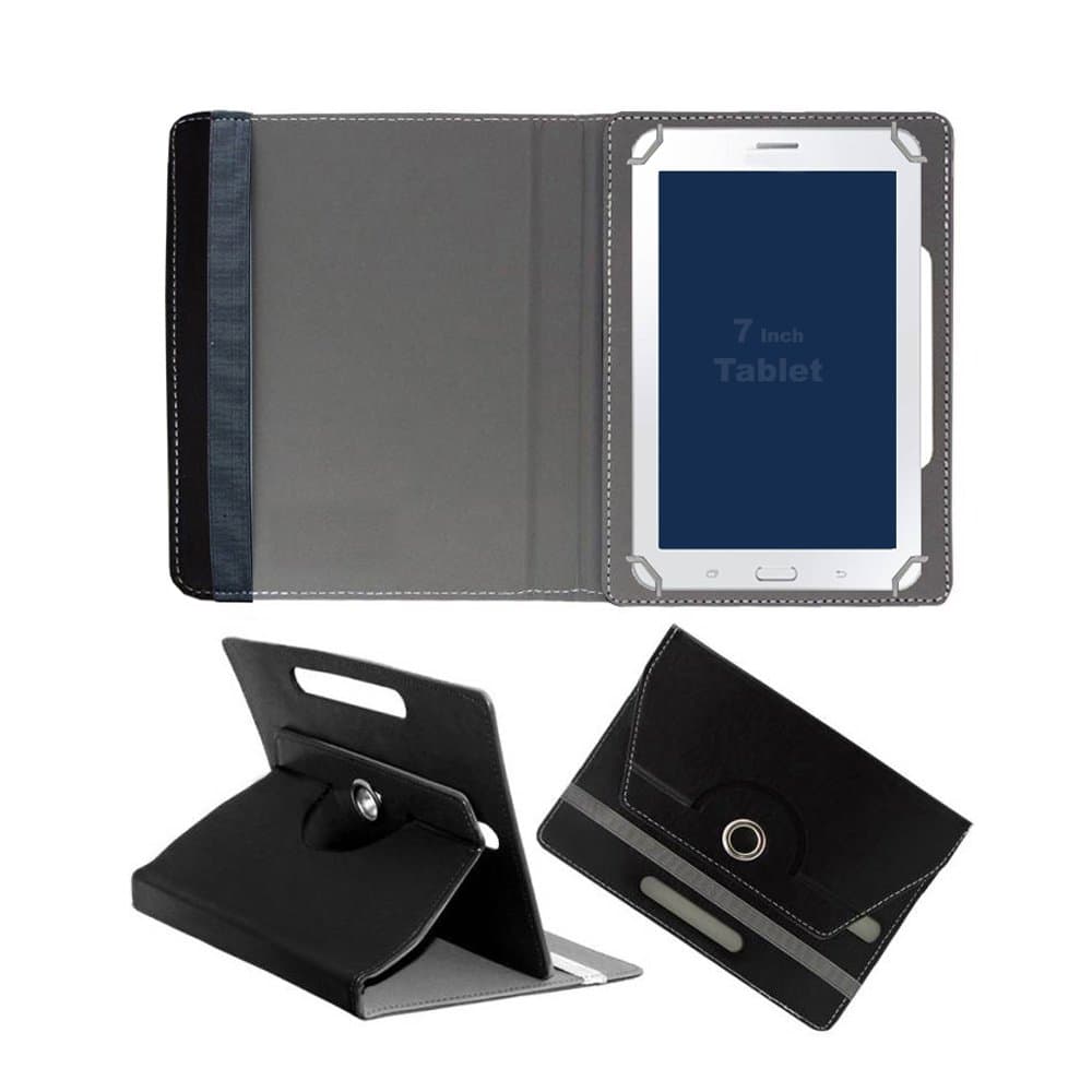 Fastway Rotating 360° Leather Flip Case for Unic N2 Leather Back 4 GB 7 inch with Wi-Fi+3G Black