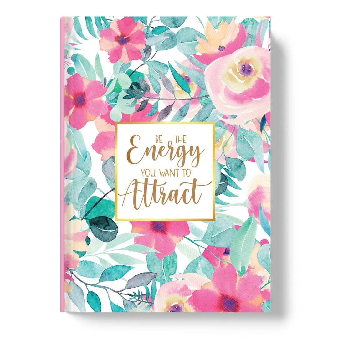 LAURET BLANCHardbound 12 Months Undated Planner- A5 Size, 12 Monthly Spreads, 52 Weekly Spreads, Habit Tracker, Utility Pages (Be The Energy You Want To Attract)