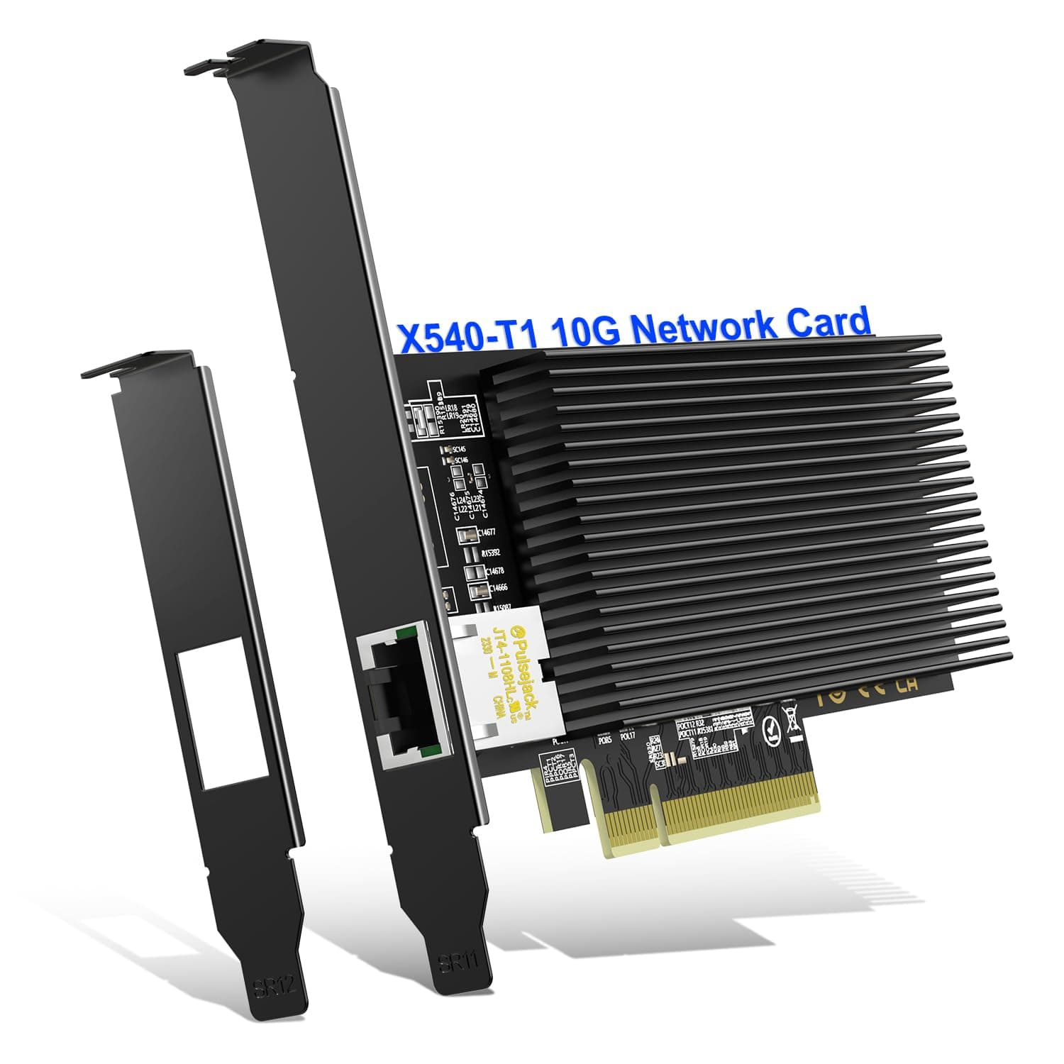 10G Single RJ45 Port PCI-E Network Card with X540 Controller, X540-T2 10Gb Ethernet Adapter with 1 * 10Gbe NIC, Support Windows/Linux/ESX Server