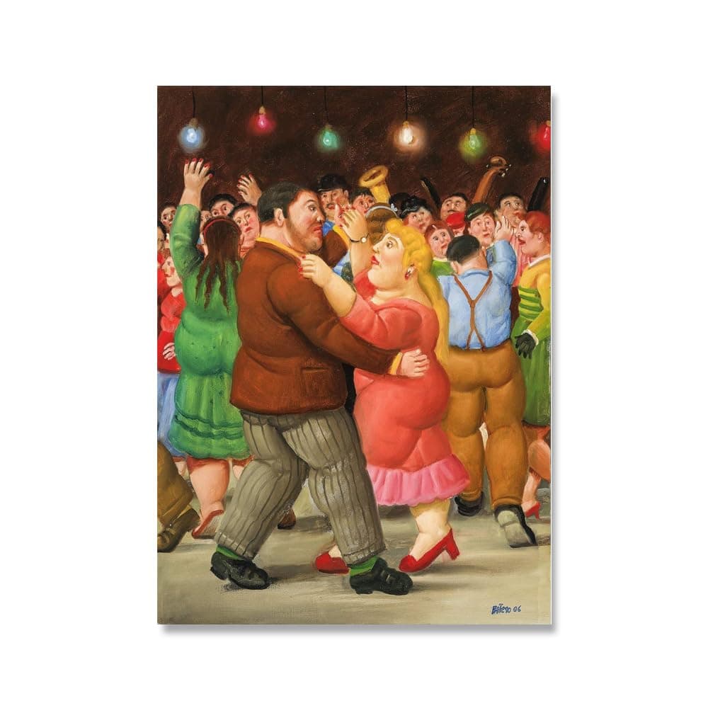 LVTFCO Famous Fernando Botero Poster《Dance》Painting Fernando Botero Canvas Wall Art Fernando Botero Prints for Home Art Picture Decor 40x60cm No Frame