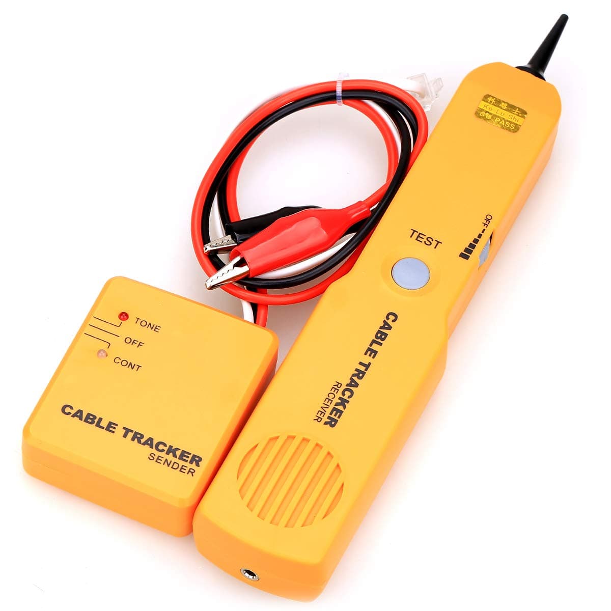 RJ11 Network Cable Tracker Line Finder Detector Tool （Yellow） linefinder Test, Measure & Inspect
