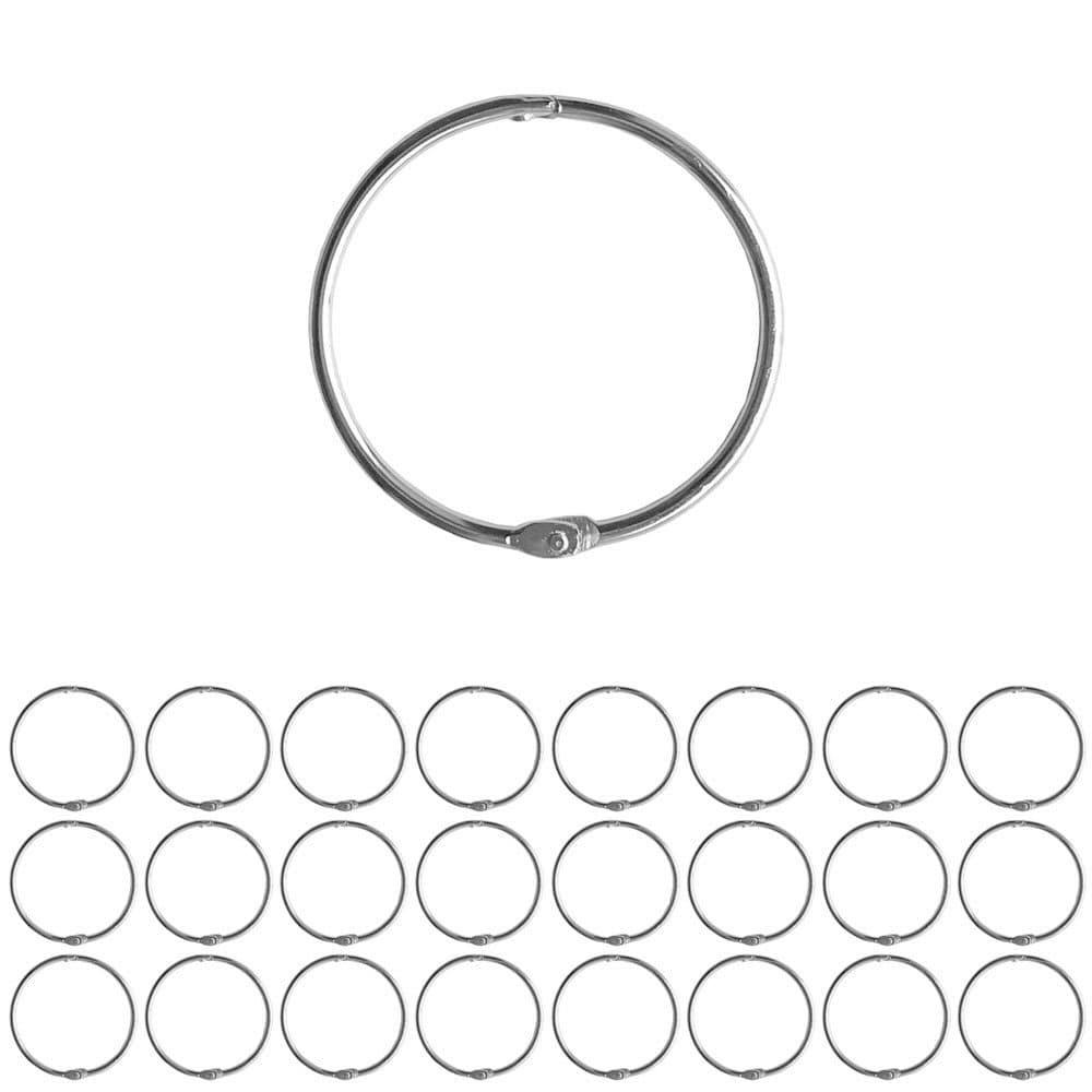 25 pieces Metal Card Ring Binders HRM50 — inner diameter size 50mm / 1.97 inch