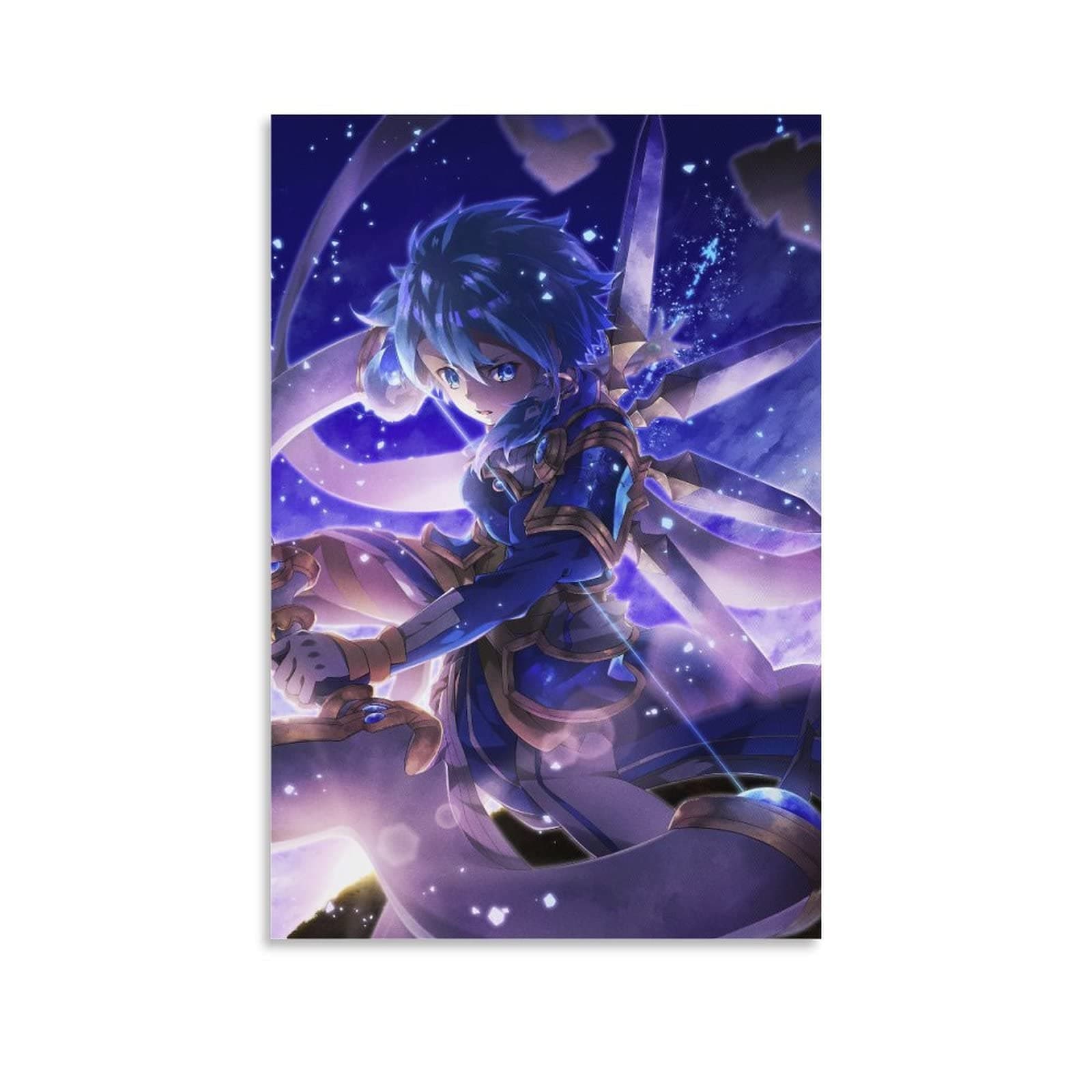 Anime Poster Sword Art Online Asada Shino Sinon Sexy Girl Loli Goddess of Sun Solus Fantasy Illustration HD Print on Canvas Painting Wall Art for Living Room Decor Boy Gift 08x12inch(20x30cm)