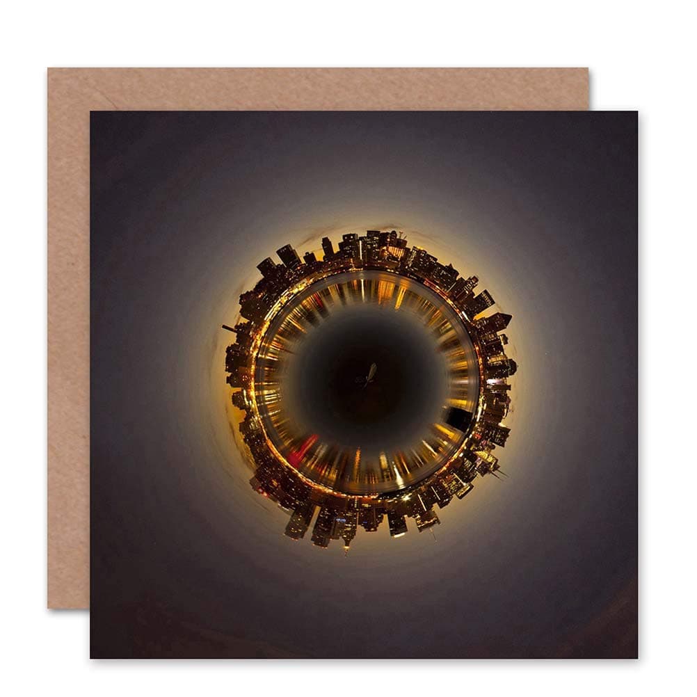 Wee Blue Coo Card Greeting Little World New York City Sunset Gift
